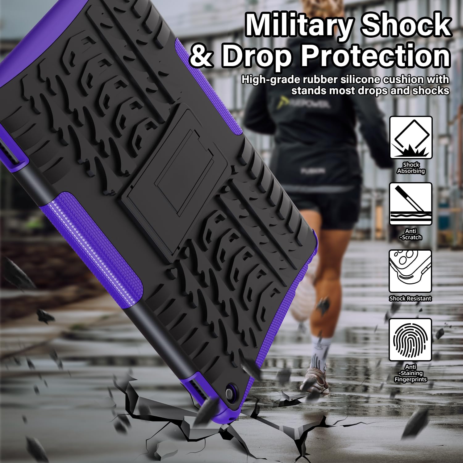 Roiskin For Dual Layer Shockproof Rugged Case For 2023 Tablet 10 Case 13Th Generation,Not For Ipad Samsung 10 Inch