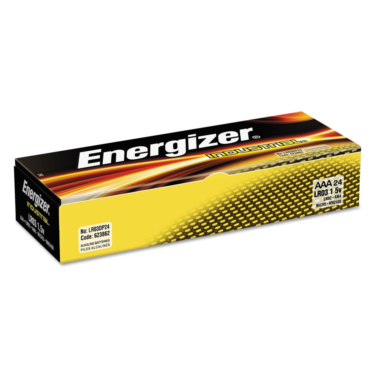 Energizer En92 Industrial Alkaline Batteries, Aaa, 24 Batteries/Box