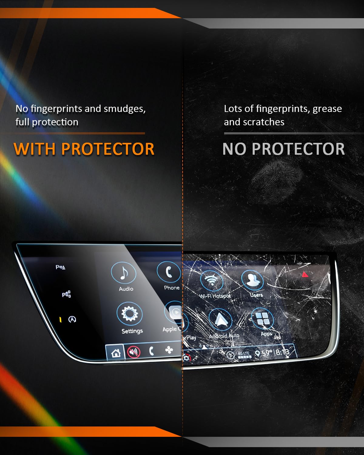 Cdefg For 2024 2025 Cadillac Xt5 Xt6 Screen Protector Touchscreen Cover For Cadillac Xt5 Xt6 Accessories 2017 2018 2019 2020 2021 2022 2023 2024 2025 Luxury Premium Sport 8' Tempered Glass