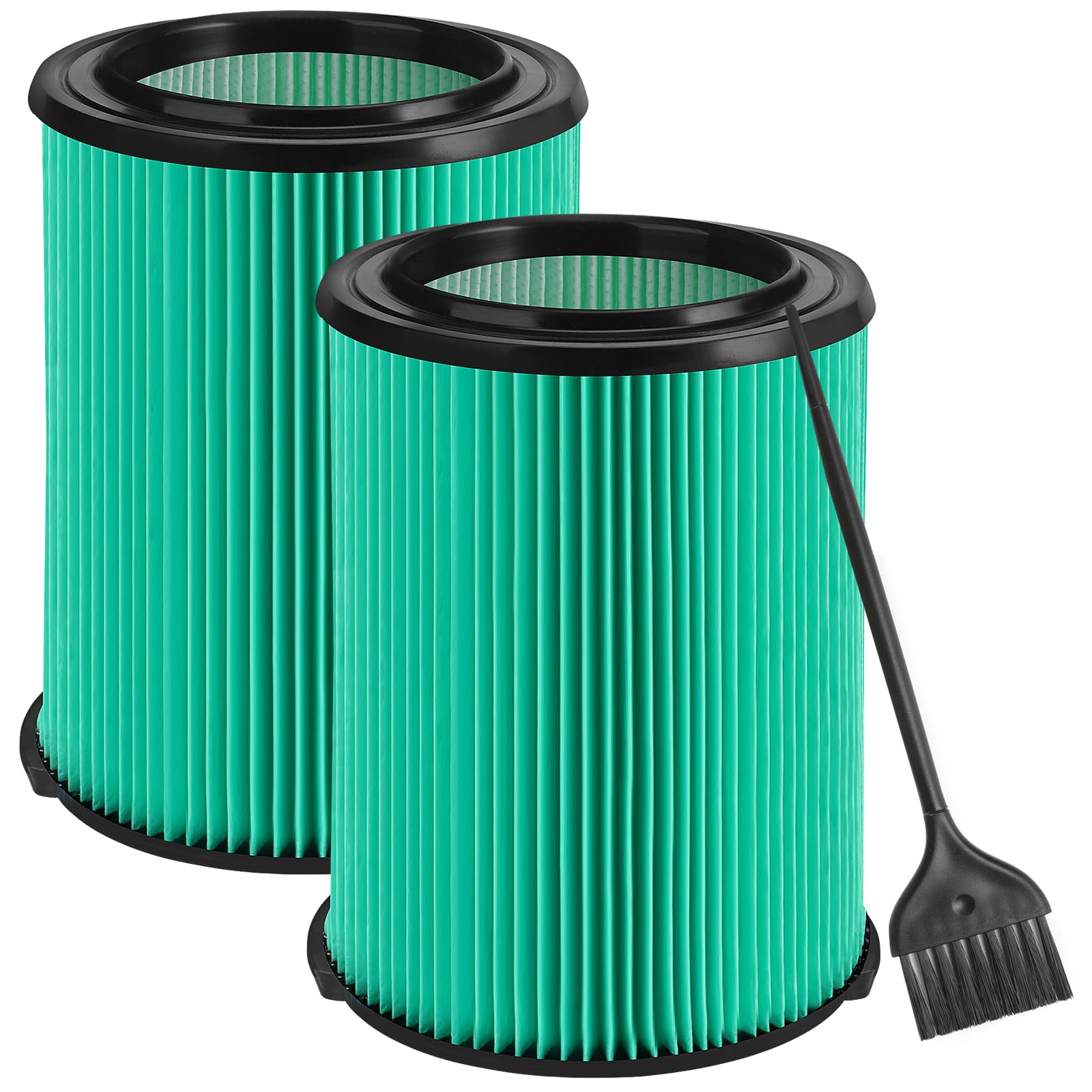 Gazeer 2 Pack Vf6000 Filter Compatible With Ridgid Shop Vac,Compatible With Ridgid 5 20 Gallon Wet/Dry Vacuums,5 Layer Pleated P