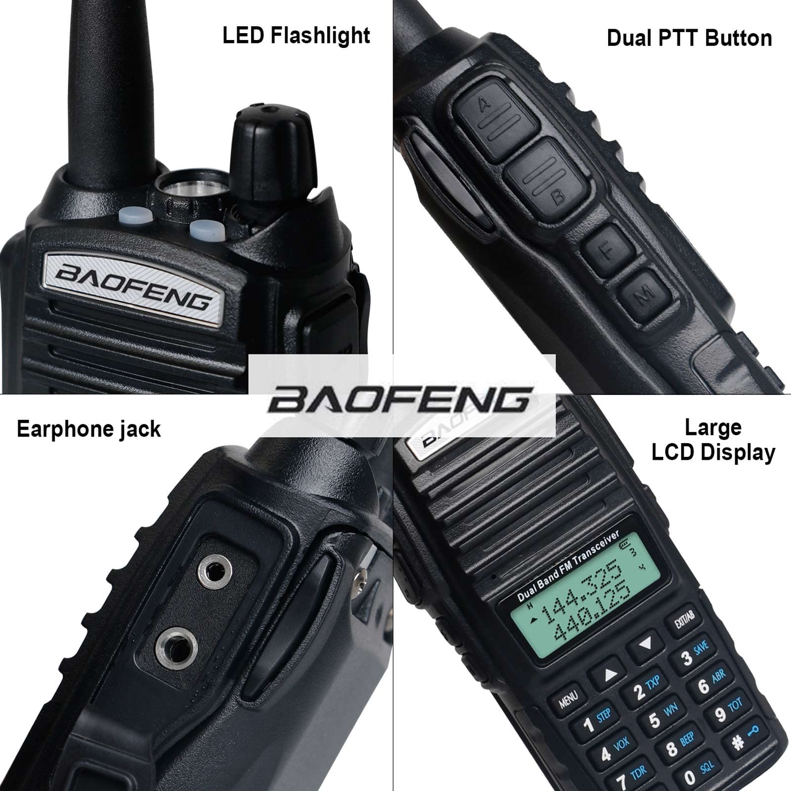 Baofeng Radio Baofeng Uv-82 Ham Radio 144-148/420-450Mhz 2 Way Radio With Ftdi Programming Cable Long Range Dual Band Two-Way Ra