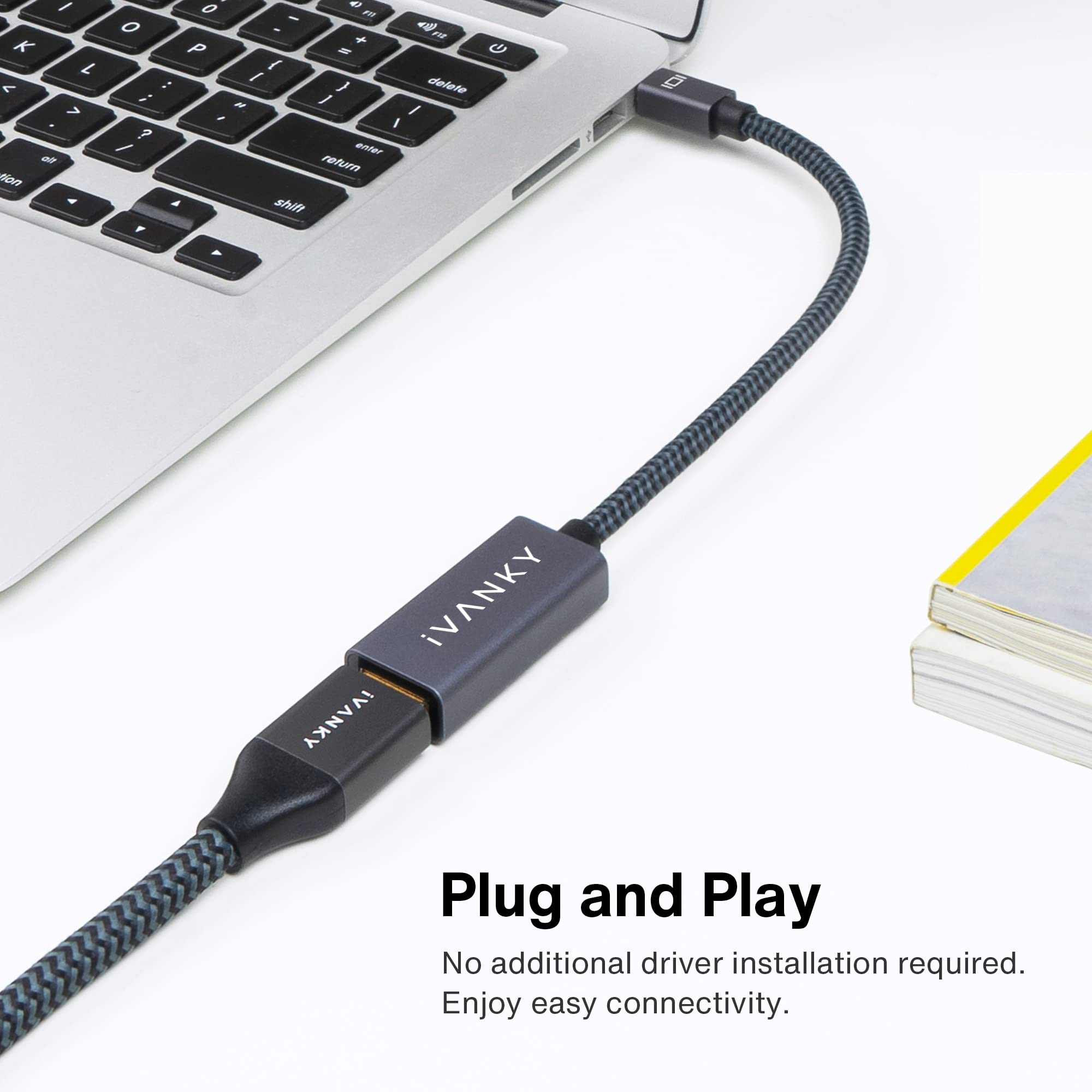 Ivanky Mini Displayport To Hdmi Adapter [2 Pack, Super Slim, Braided] Thunderbolt 1&2 To Hdmi, Mini Dp To Hdmi Adapter For Micro