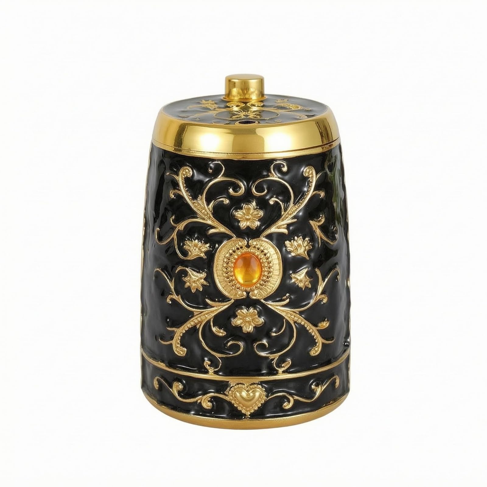 Snappsy European Design PressTop Pick Holder Embossed Floral Ornate Pick Holder Decorative Scroll Table Accent Small Size, Eu P