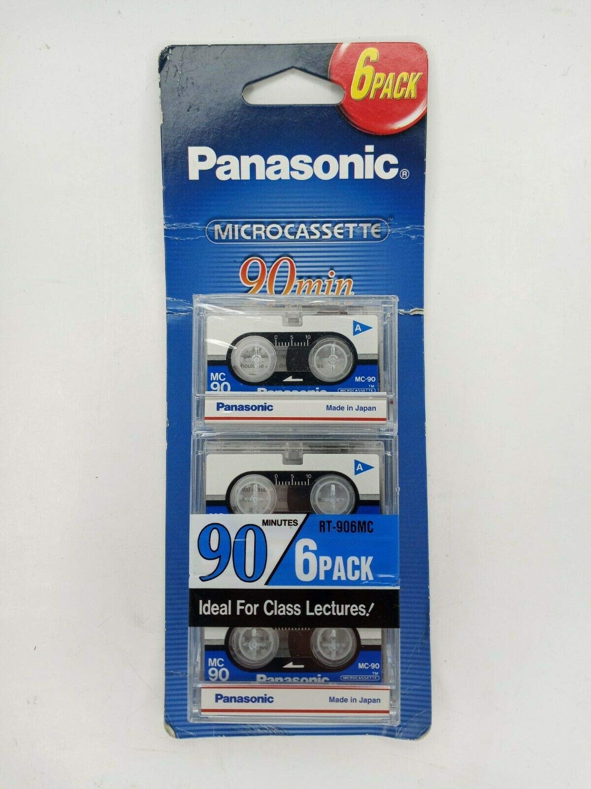Panasonic RT-906MC Microcassette.6-Pack. 90min capacity for each tape.