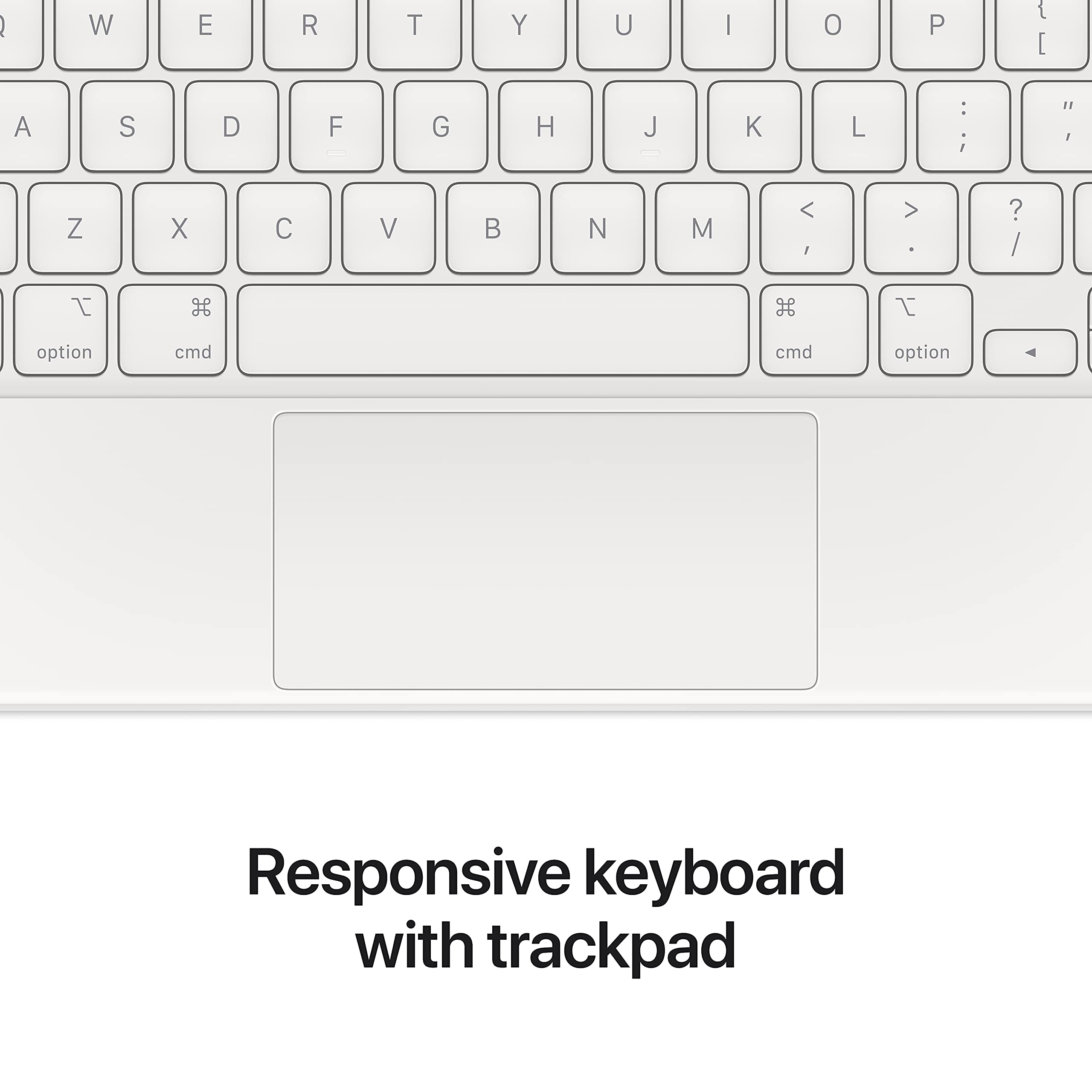Apple Magic Keyboard: iPad Keyboard case for iPad Pro 11 inch (1st, 2nd, 3rd, 4th gen) and iPad Air (4th, 5th gen, and M2), Great Typing Experience, Built in trackpad, US English   White