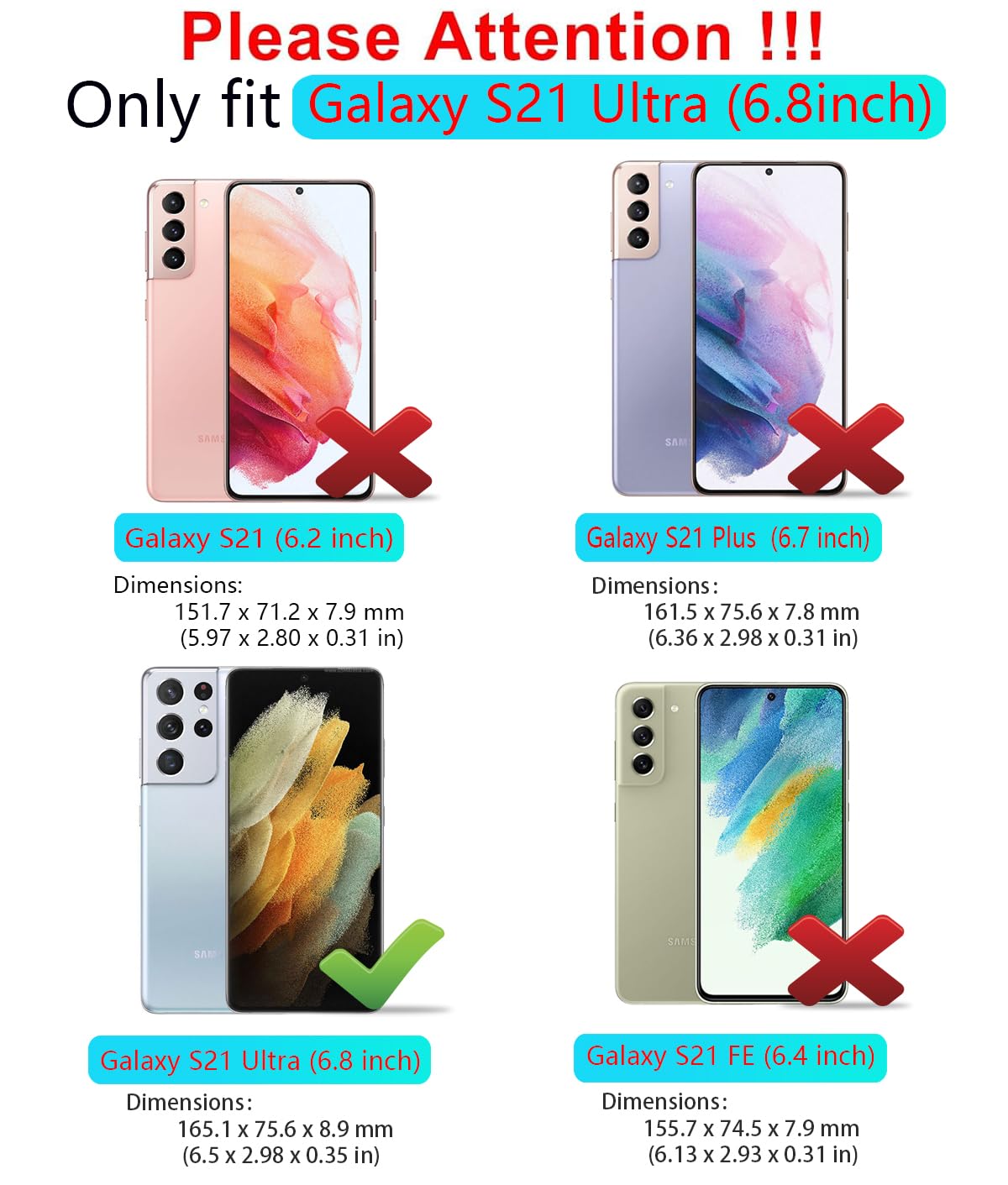 Sunstory For Samsung Galaxy S21 Ultra 5G Case With Hd Screen Protector & Slide Camera Cover & Rotated Ring Kickstand, [Military