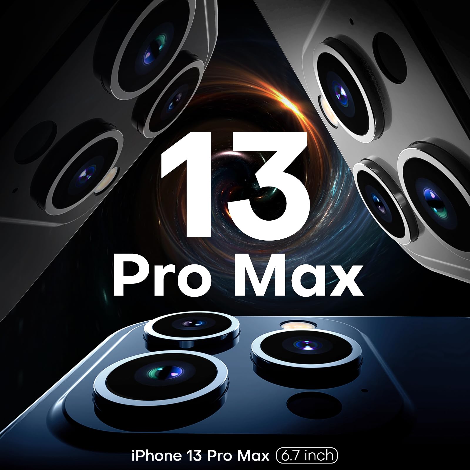 Tauri 5 In 1 Magnetic For Iphone 13 Pro Max Case Blue, [Designed For Magsafe] With 2X Screen Protectors, [Not Yellowing] Shockpr