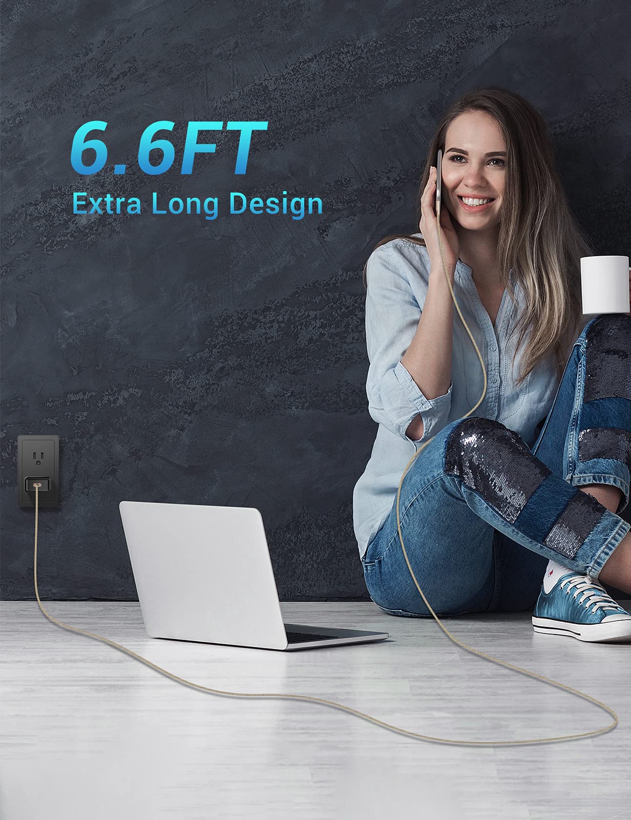 Quntis Usb C To Lightning Cable, 3 Pack 6Ft Mfi Certified Iphone 14 Fast Charger Cord, Nylon Braided Iphone Rapid Charging Cable