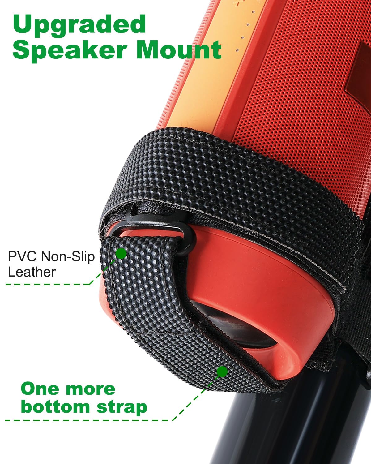 Goforwild Portable Speaker Mount, Waterproof Speaker Strap For Bluetooth Wireless Speakers, Compatible With Golf Cart Railing/Bi