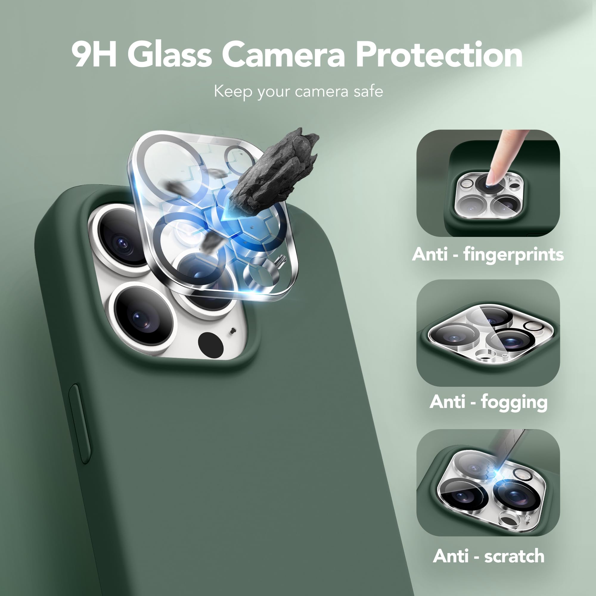 Gonez For Iphone 14 Pro Max Case Silicone, Compatible With Magsafe, With 2X Screen Protector + 2X Camera Lens Protector, Liquid