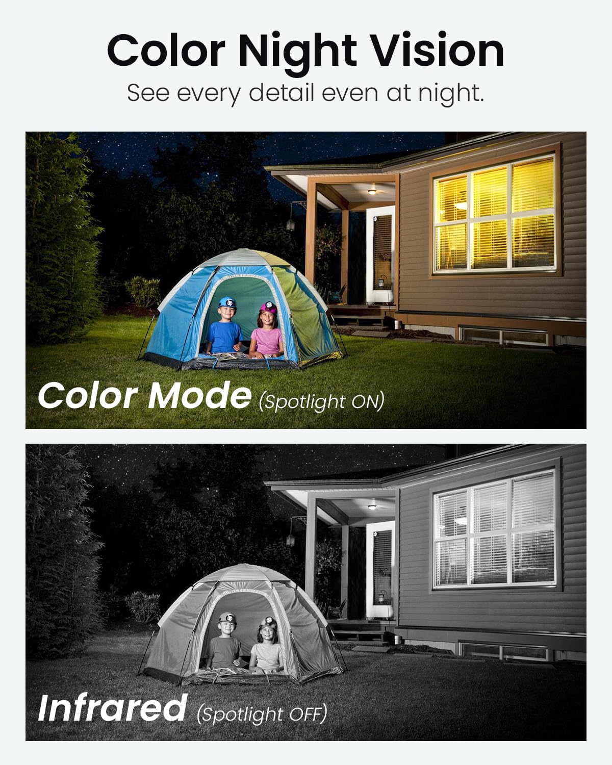 Dekco 2K Security Camera Outdoor 2Packs, Wifi Outdoor Security Cameras Pan Tilt 360 View, 3Mp Surveillance Cameras With Motion D