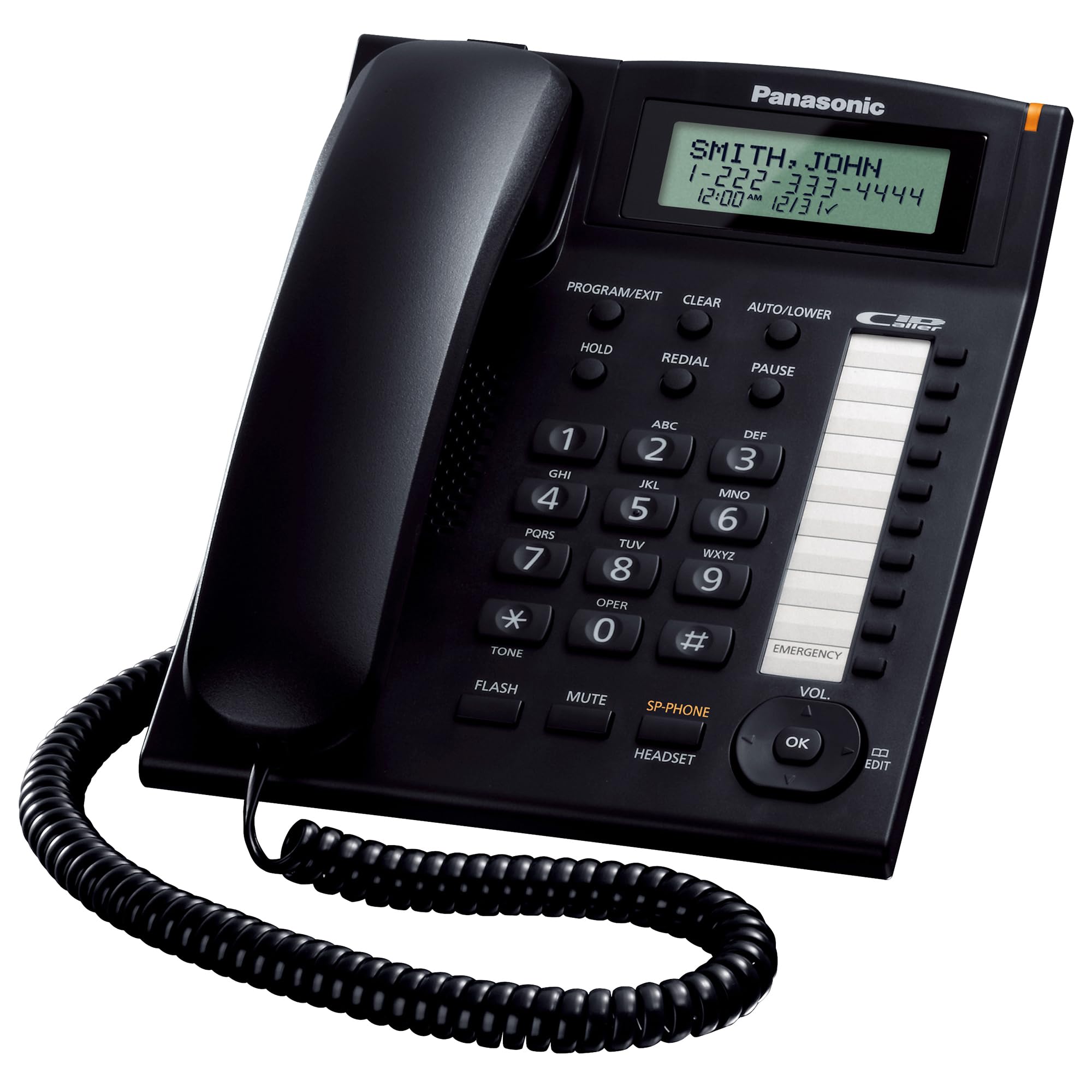 Panasonic Kx Ts880B Integrated Corded Telephone,Black