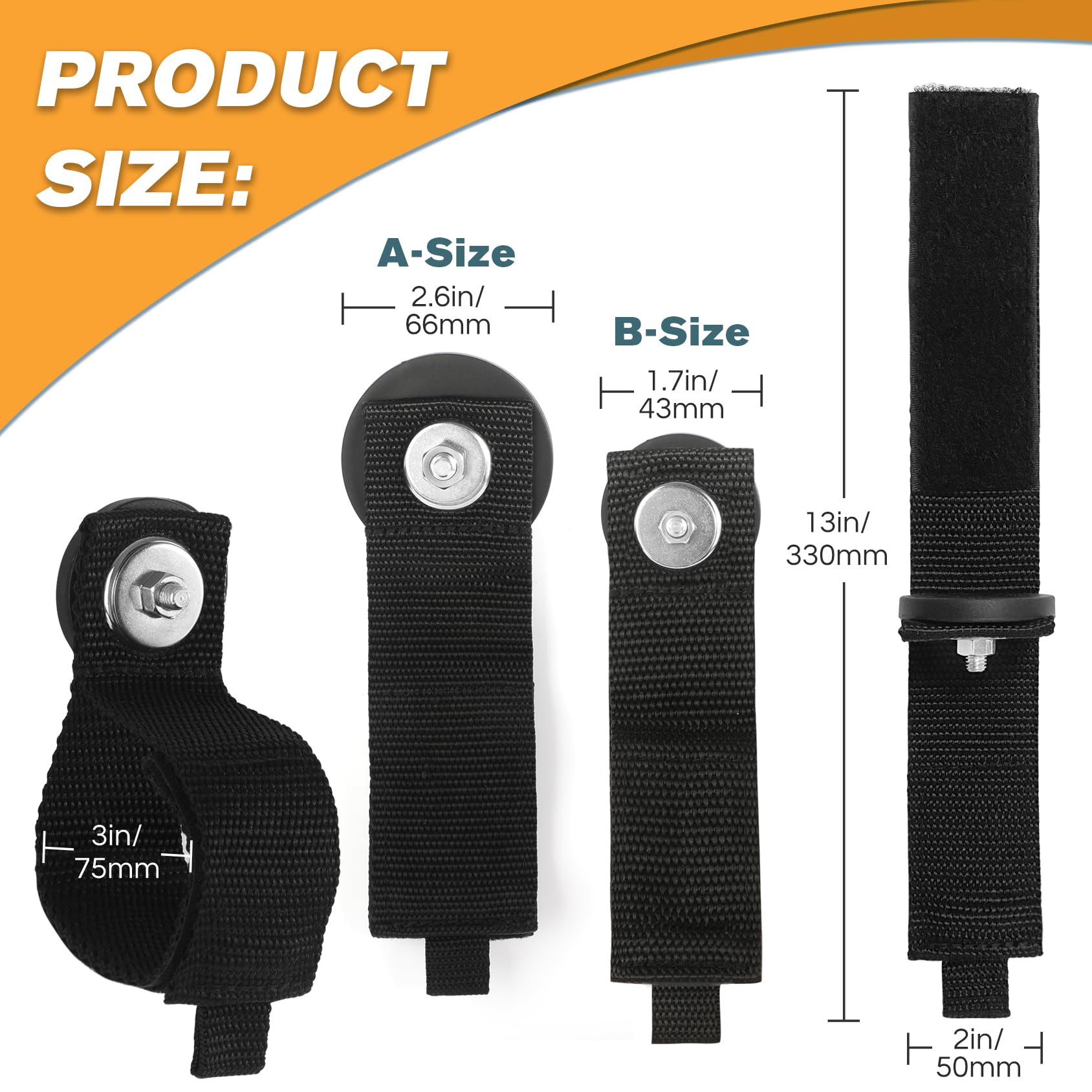 Xuuza 3 Pack Magnetic Extension Cord Organizers, 2.6 Inch Magnet Hooks Heavy Duty Magnetic Hangers Cable Straps Holder Stick To