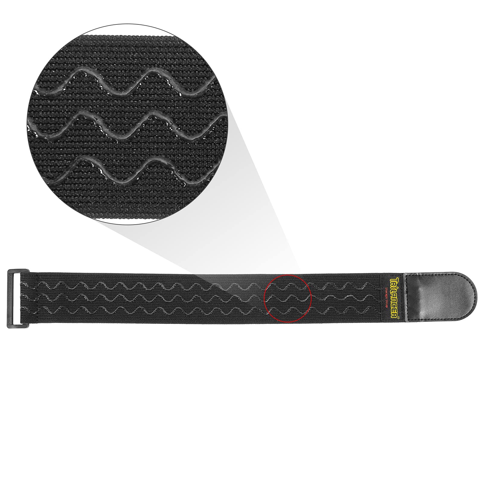 Trilancer Elastic Cinch Straps With Anti Slip Strips, 24 'X 2' (4 Pack) Multipurpose Hook And Loop Bundling Straps For Hose, Cords, Bike, Luggage, Camping, Yoga Mats