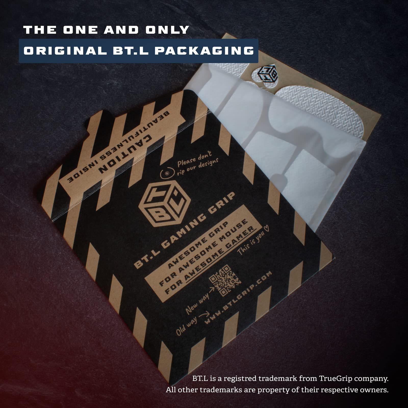 Bt.L Wireless Input Mouse Grip For Logitech G Pro, Superlight (Banana Black)