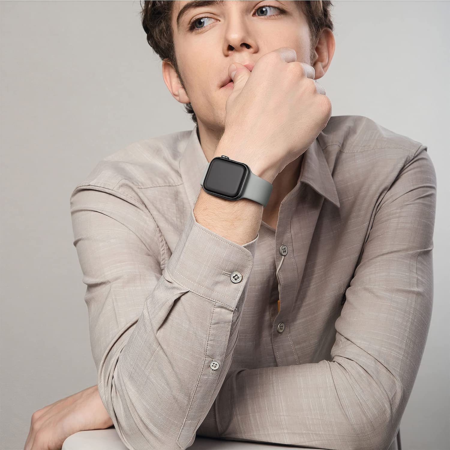 6 Pack Sport Bands Compatible With Apple Watch Band 38Mm 40Mm 41Mm 42Mm 44Mm 45Mm 49Mm,Soft Silicone Waterproof Strap Compatible