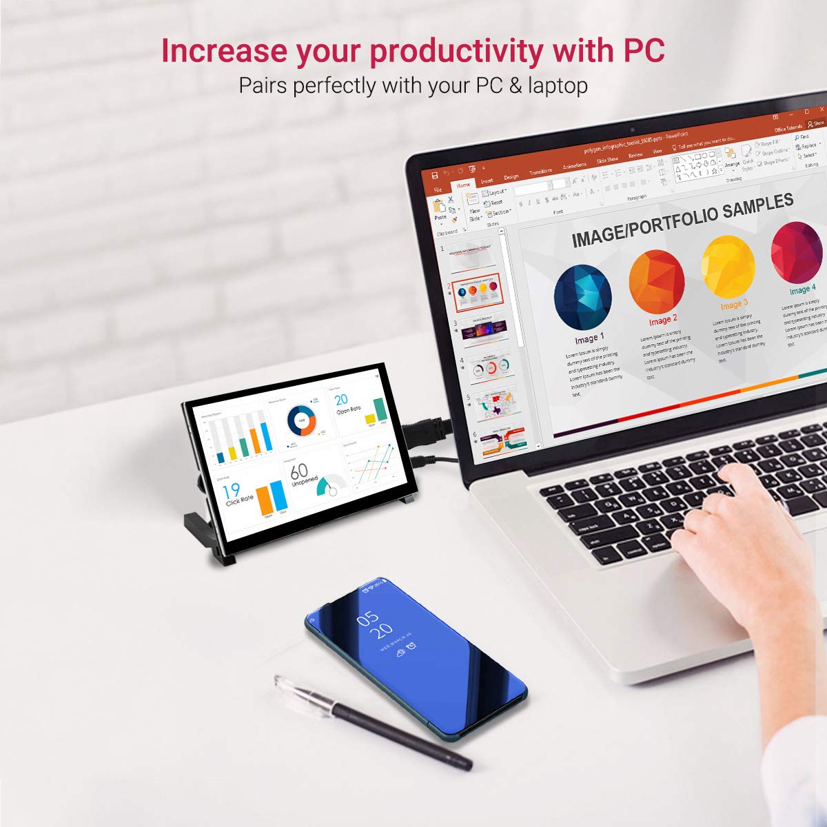 Elecrow For Raspberry Pi Screen 7 Inch Touchscreen 1024X600 Portable Monitor Compatible With Raspberry Pi Banana Pi Jetson Nano