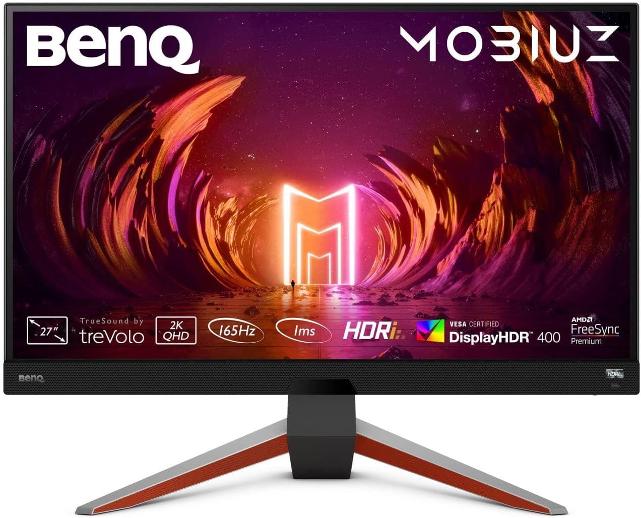 Benq Mobiuz Ex2710Q Gaming Monitor 27'' Qhd 1440P 165Hz 1Ms | Ips | Hdri | Dci P3 | Freesync Premium | Eye Care Tech | Adjustabl