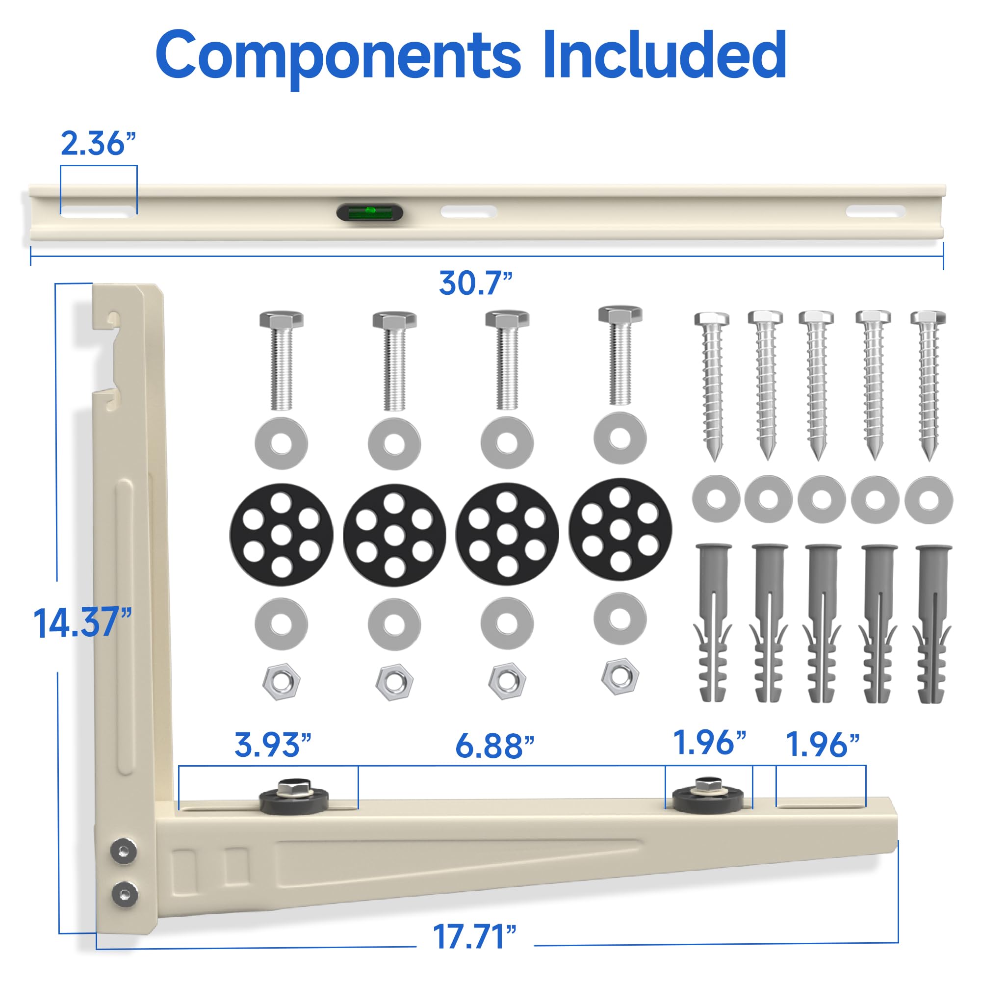 Cestluck Mini Split Mounting Brackets, Mini Split Bracket With Crossbar For Mini Split Ac 7000 Btu To 12000 Btu