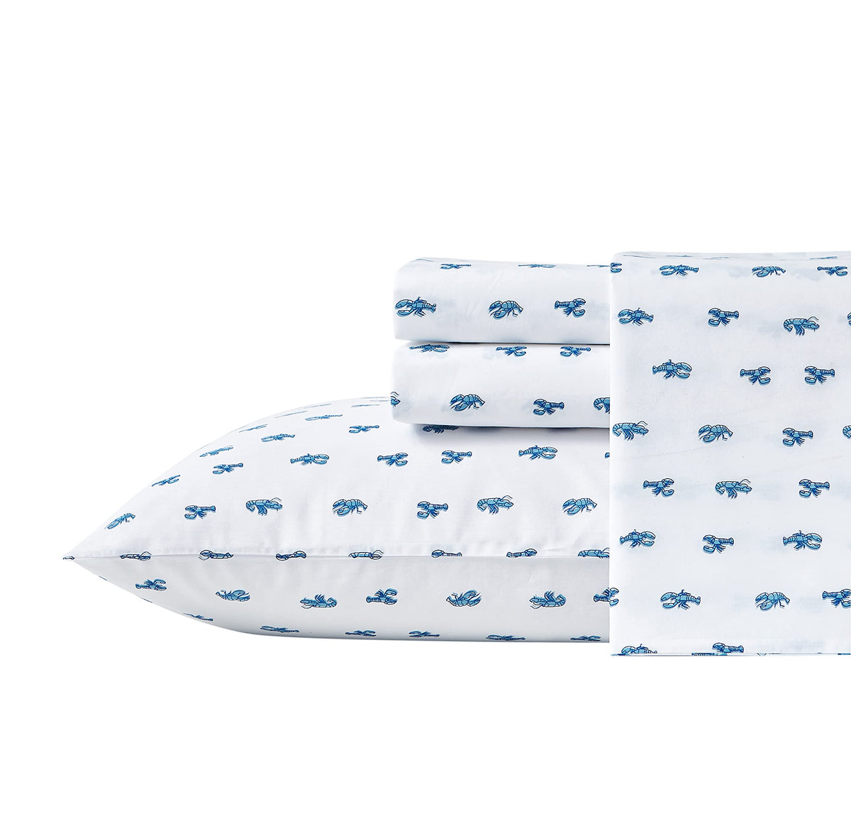 Nautica   King Sheet Set, Cotton Percale Bedding Set, Crisp  Cool, Lightweight  Breathable (Cloyster Blue, King)