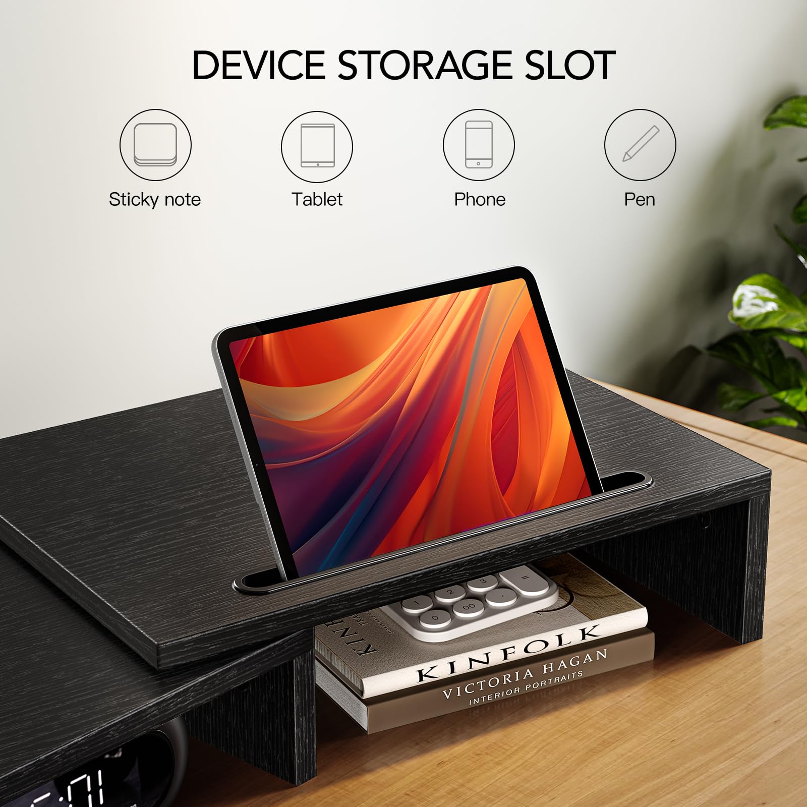 Ameriergo Dual Monitor Stand Riser For 2 Monitors, Monitor Stand For Desk, Adjustable Computer Monitor Stand With 2 Slot, Multif