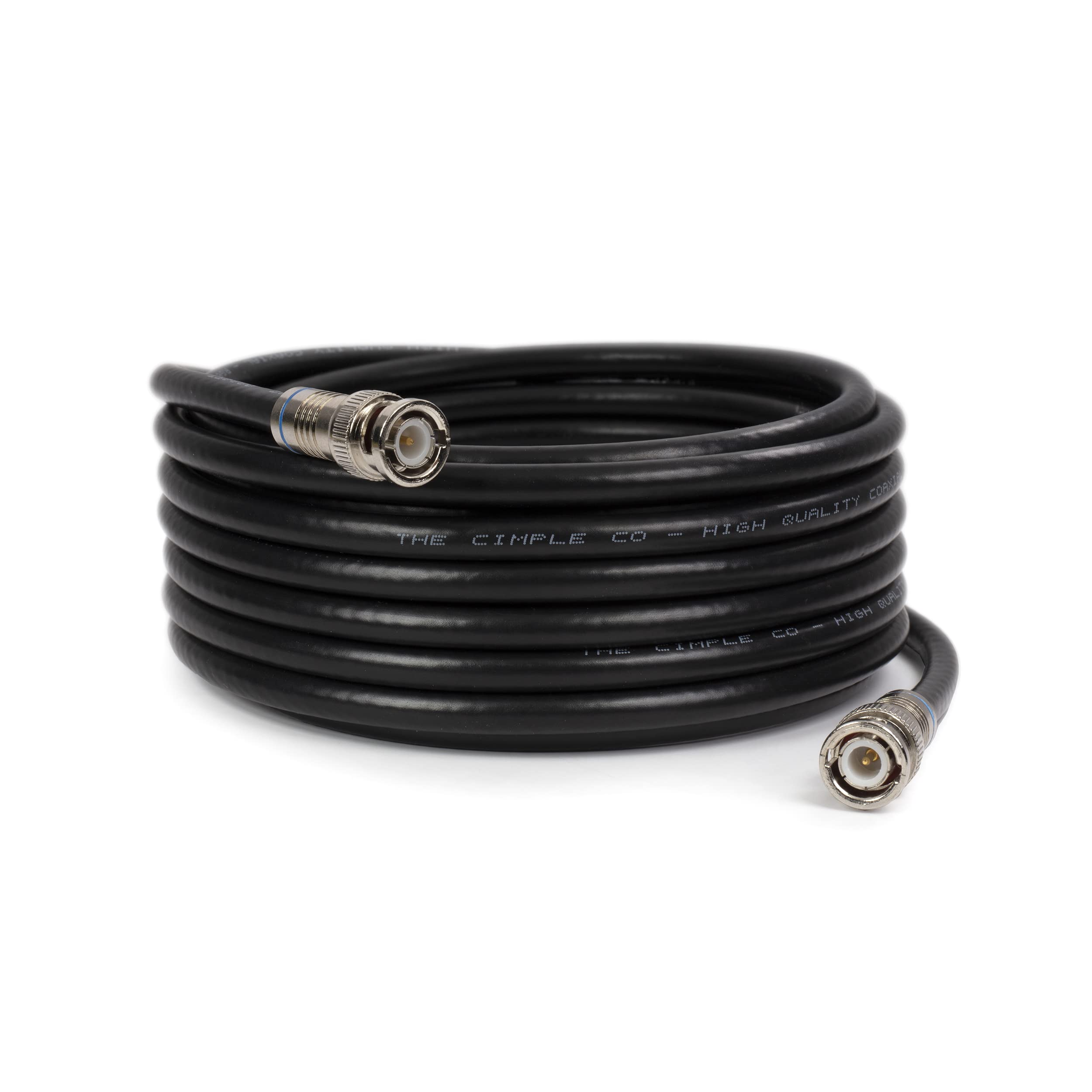 The Cimple Co Bnc Cable, Black Rg6 Hd Sdi And Sdi Cable (With Two Male Bnc Connections)   75 Ohm, Professional Grade, Low Loss C