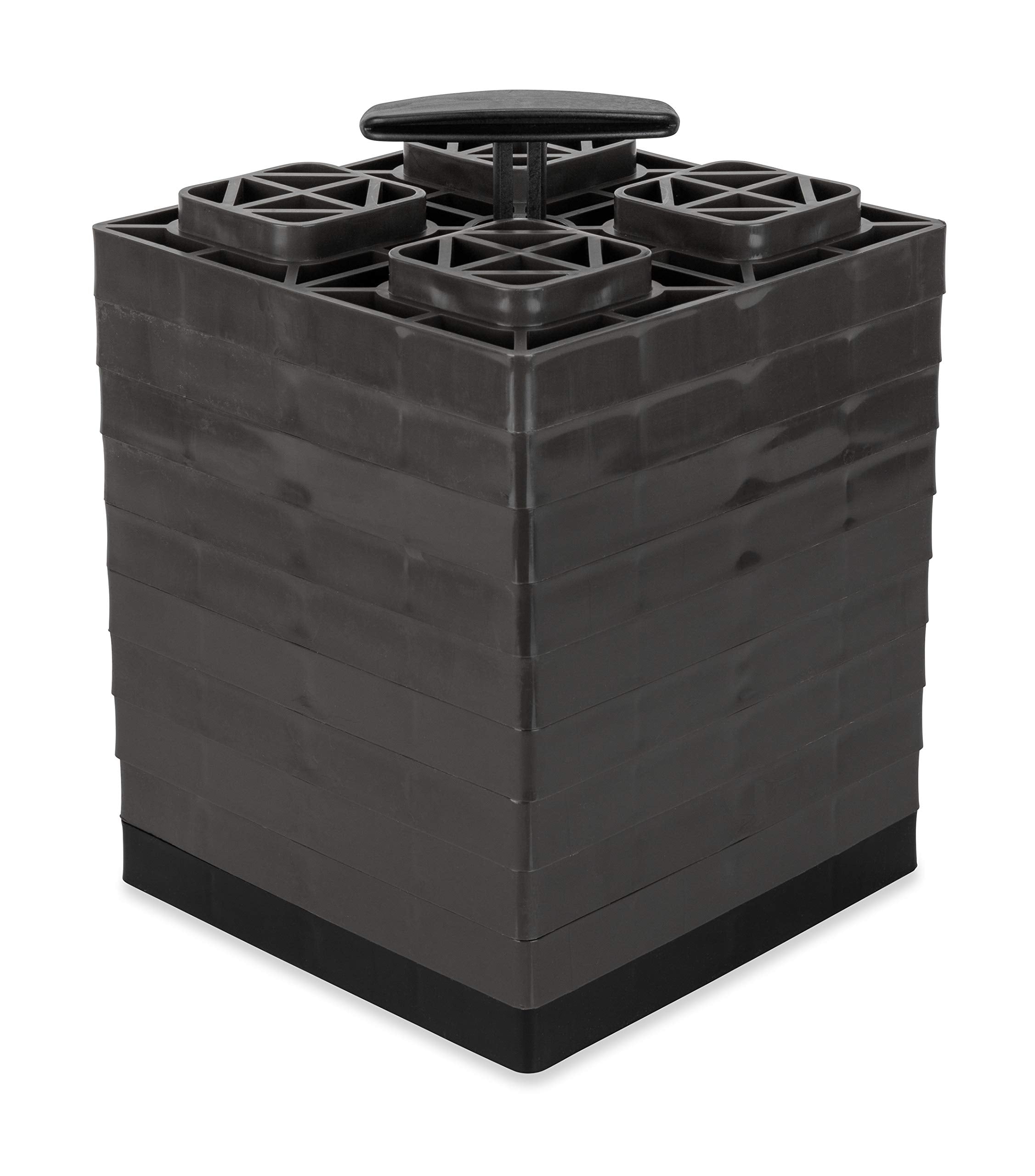 Camco Fasten Camper/Rv Leveling Blocks - Features Interlocking Design For Customizable Height - Carrying Handle Twists To Secure,WBAUVB00T36JXSW