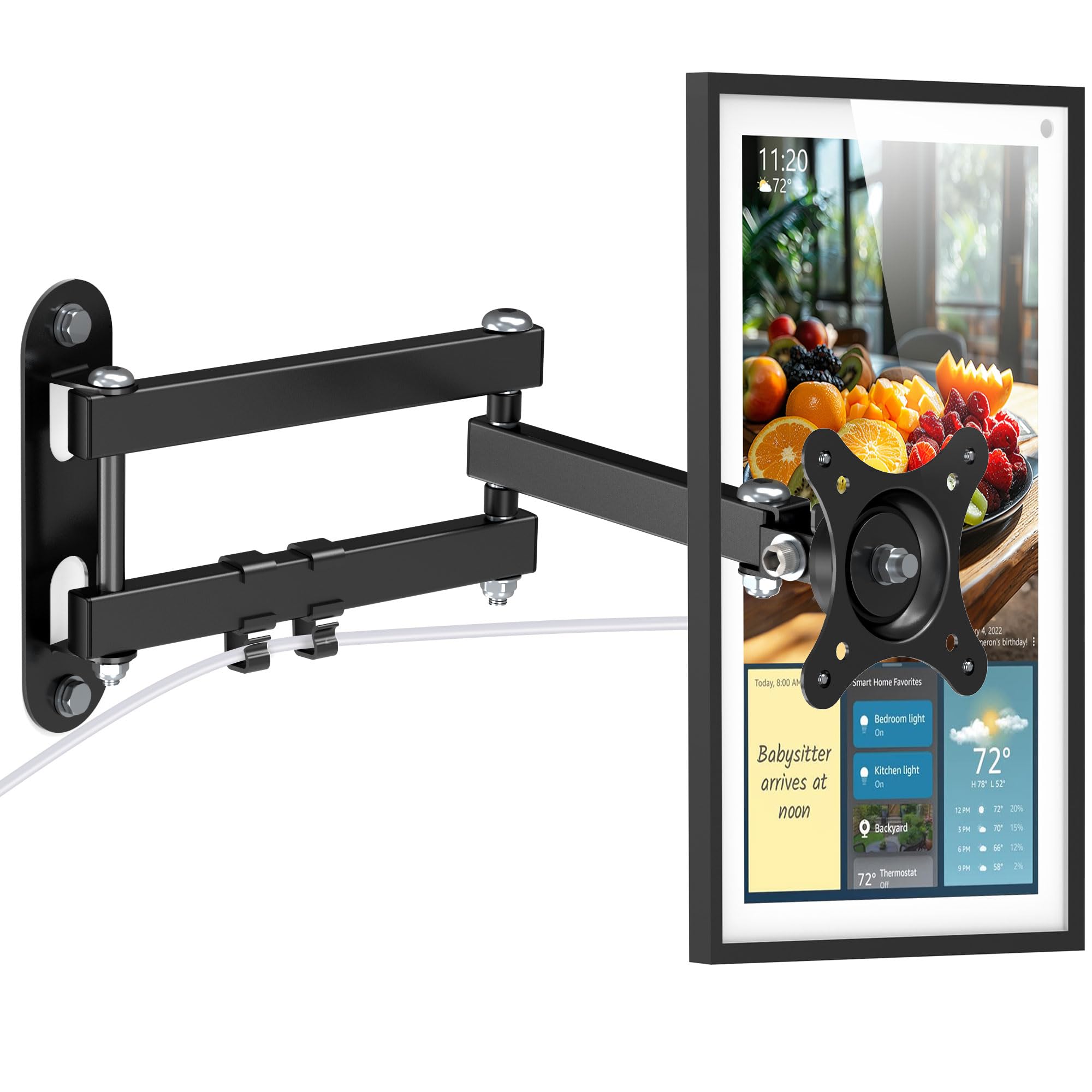 Plusacc Wall Mount For Show 15   Rotate Tilt Swivel Wall Stand Shelf For Show 15 & Monitors Tvs 13'' 27'', Metal Adjustable Moun