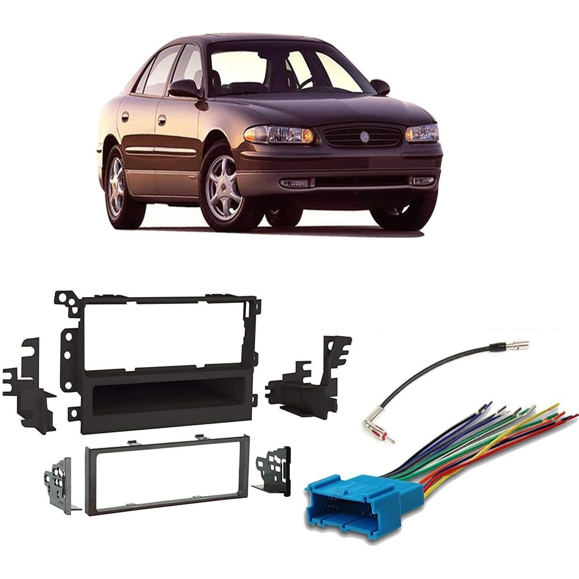 Absolute Usa Abs99 2009 Fits Buick Century 1997 2003 Single Din Stereo Harness Radio Install Dash Kit