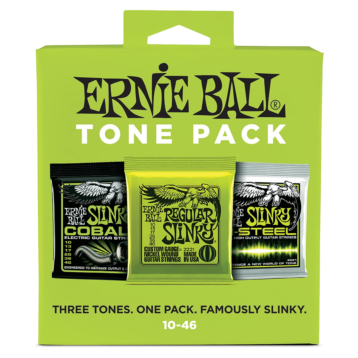 Ernie Ball Regular Slinky Electric Tone Pack Guitar Strings, 10 46 Gauge (P03331)