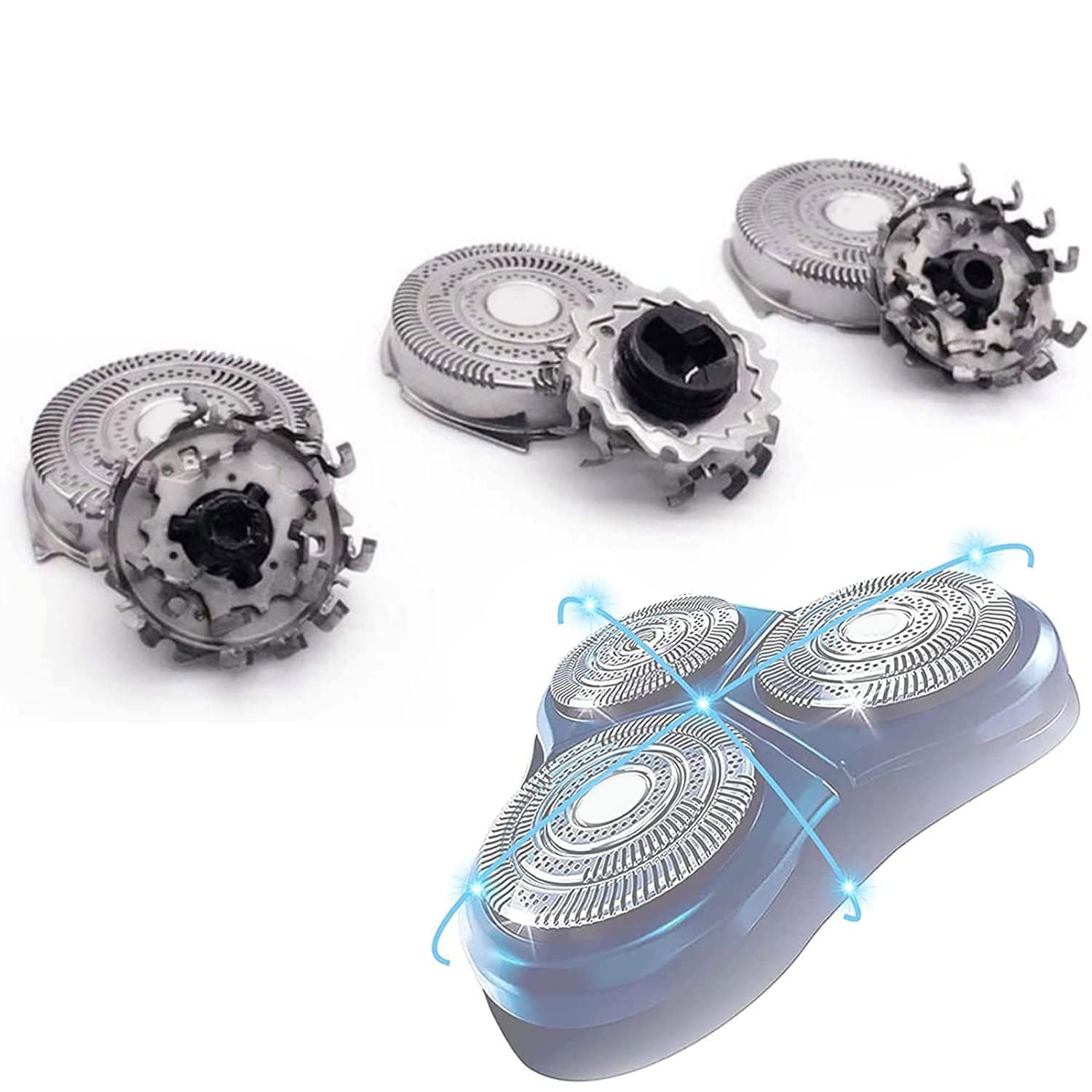 Gleway Hq9 Replacement Heads Compatible With Philips Hq9 Speedxl, Replacement Shaving Head For Series 8140Xl 8160Xl 8170Xl, Hq9