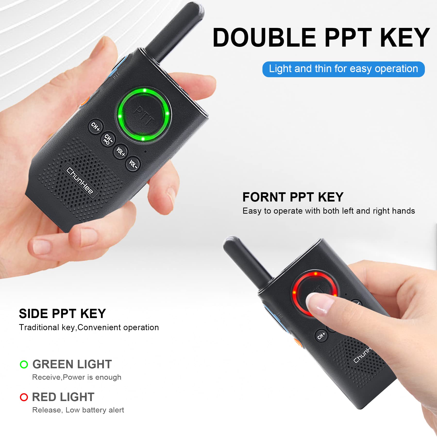 Chunhee Intercoms Wireless For Home  Wireless Intercom System For Elderly/Kids, Home Intercom System Room To Room Communication, 1.5 Miles Long Range Intercom System For Office/Camping/Hiking 4 Pcs