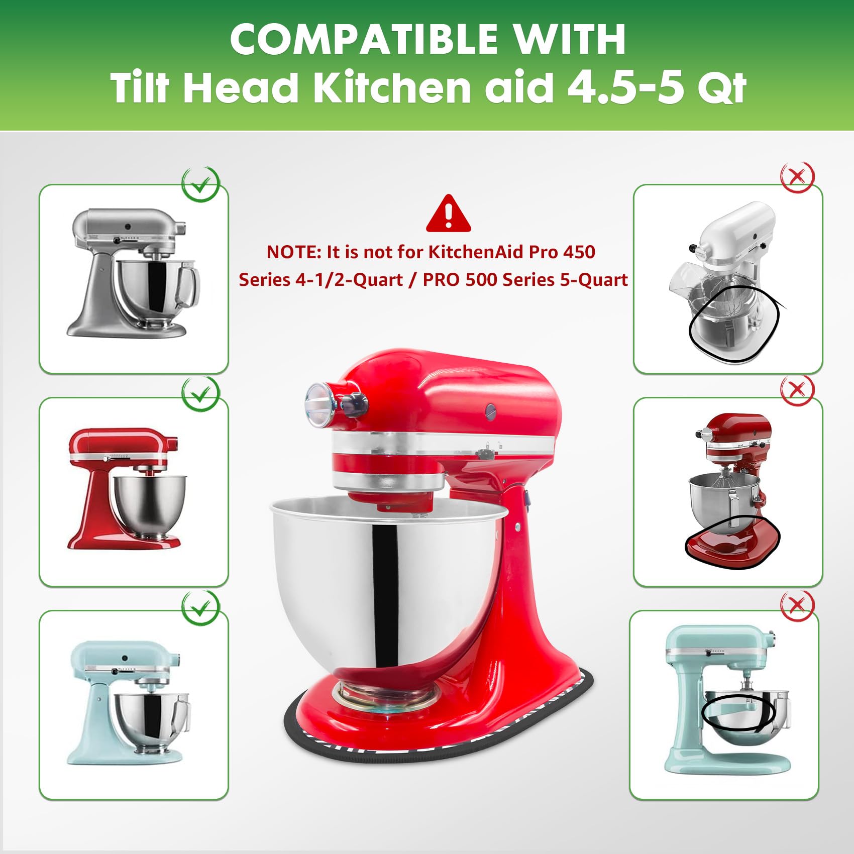 For Kitchen Aid Mixer Sliding Mat   Slider Mat For Kitchen Aid Artisan 4.5 5 Qt Tilt Head Stand Mixer, Mover Mixer Slider Pad Fo