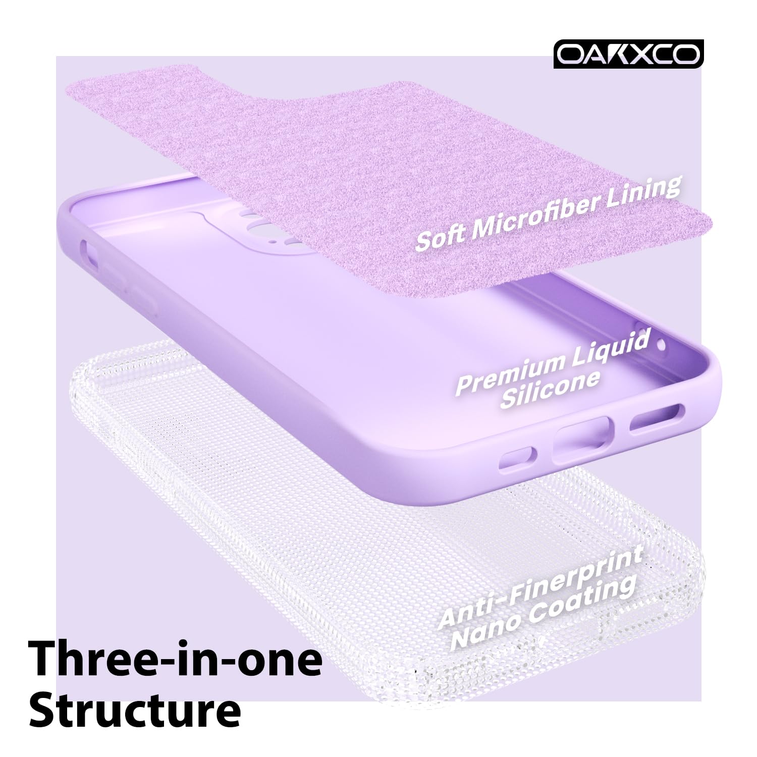 Oakxco For Iphone 12 Pro Max Case Liquid Silicone, Soft Rubber Gel Elegant Aesthetic Basic Simple Cover, Slim Tpu Matte Solid Co