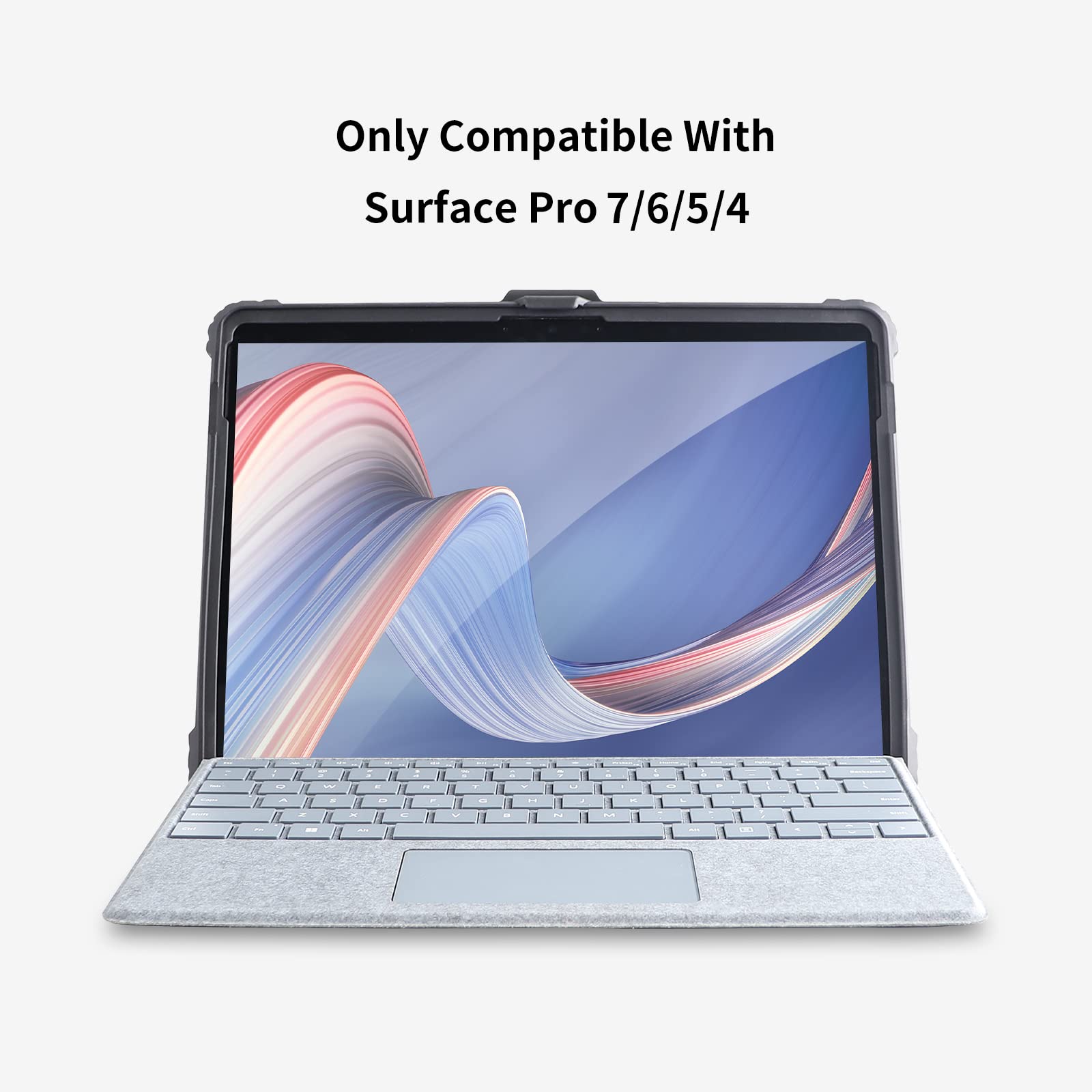 Aoao For Microsoft Surface Pro 7/6/5/4 Case With Shoulder Strap, Hand Strap, Stylus Pen Holder, Rugged, Shock Absorbing And Drop