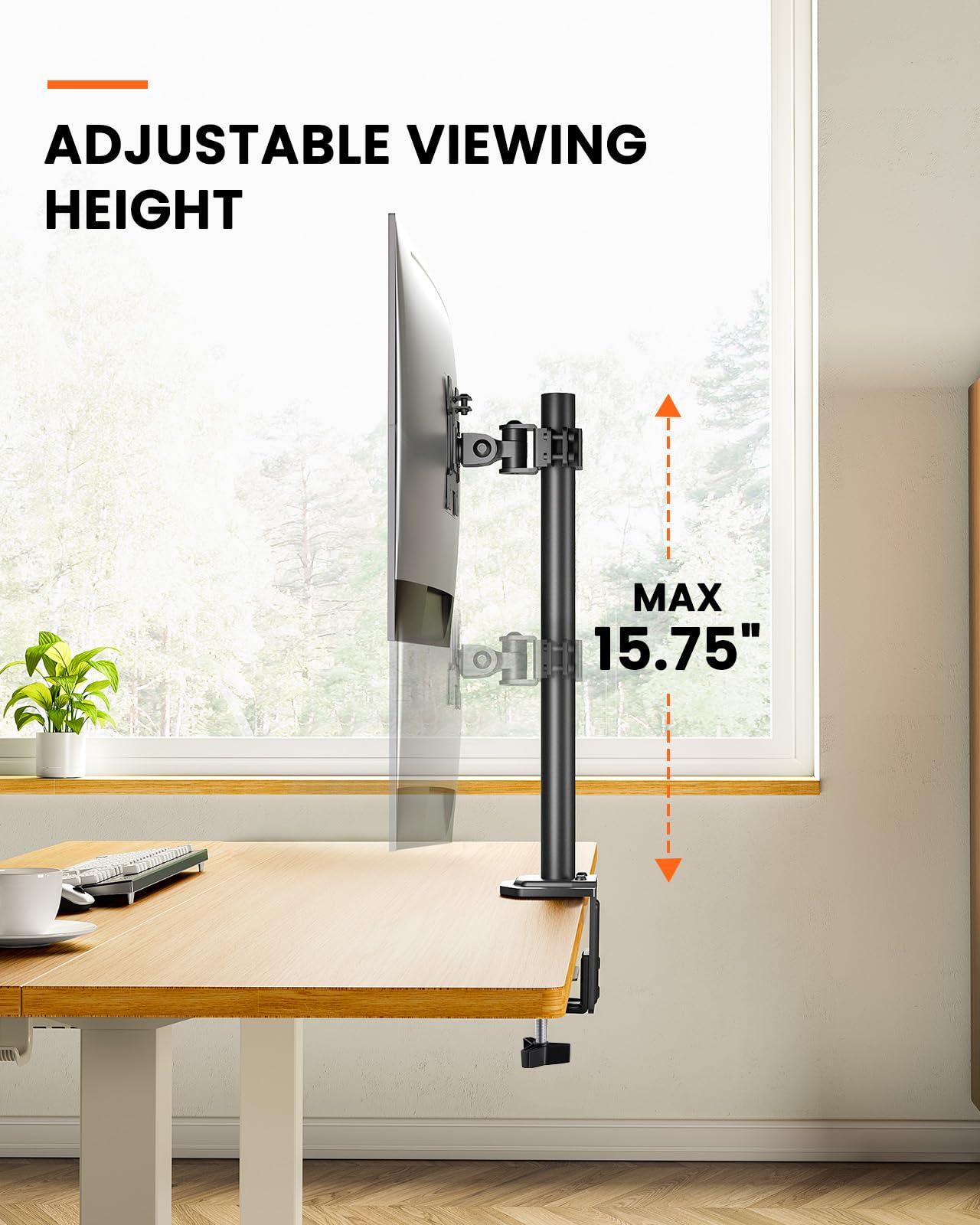 Ergear Monitor Mount For Most 13 32'' Computer Screens Up To 17.6Lbs, Improved Lcd Led Monitor Riser, Adjustable Height And Angl