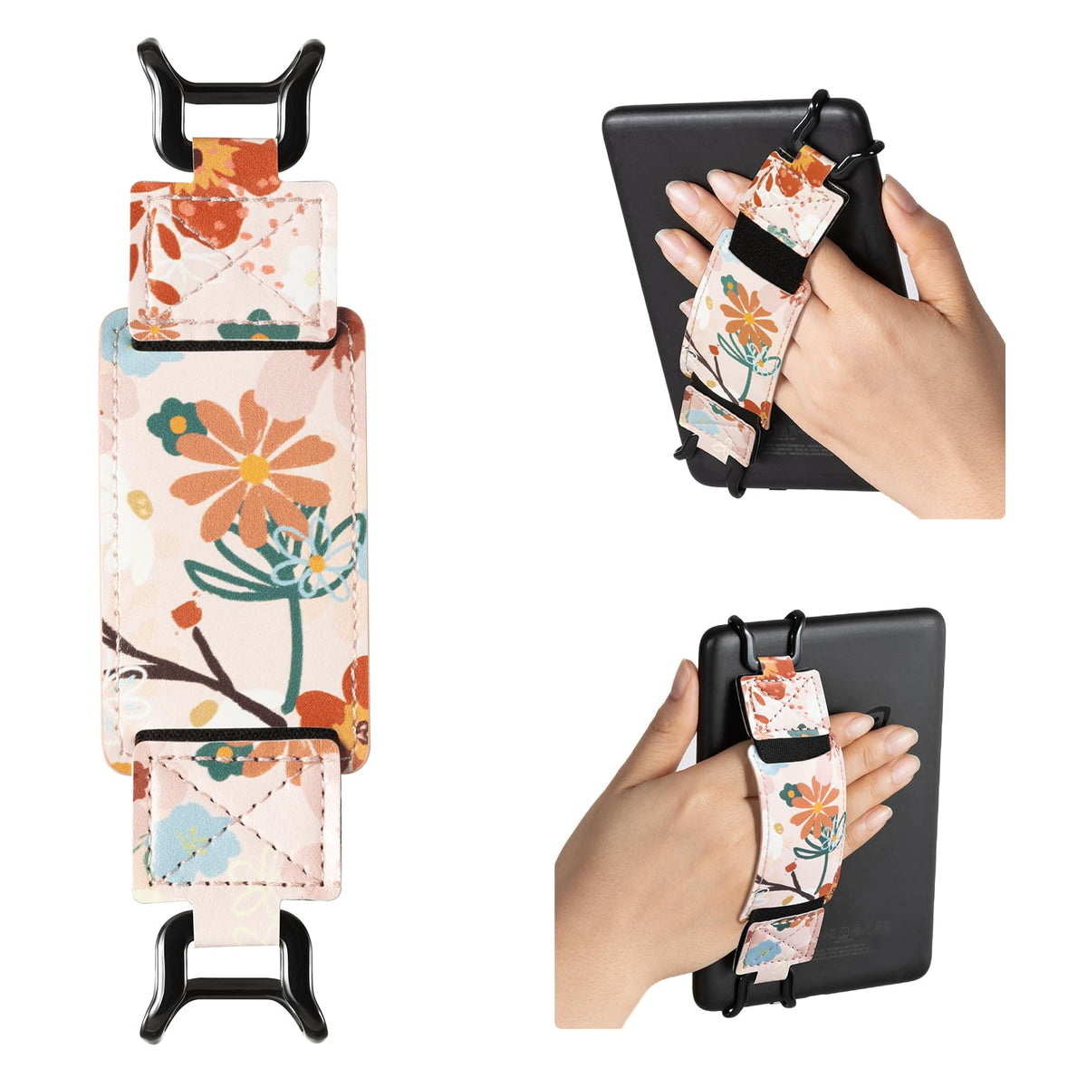 Cobak Secure Hand Strap For Kindle And Tablets   Versatile And Lightweight Finger Grip Holder For 6 7.5'' Kindle/Kobo/Voyaga/Len