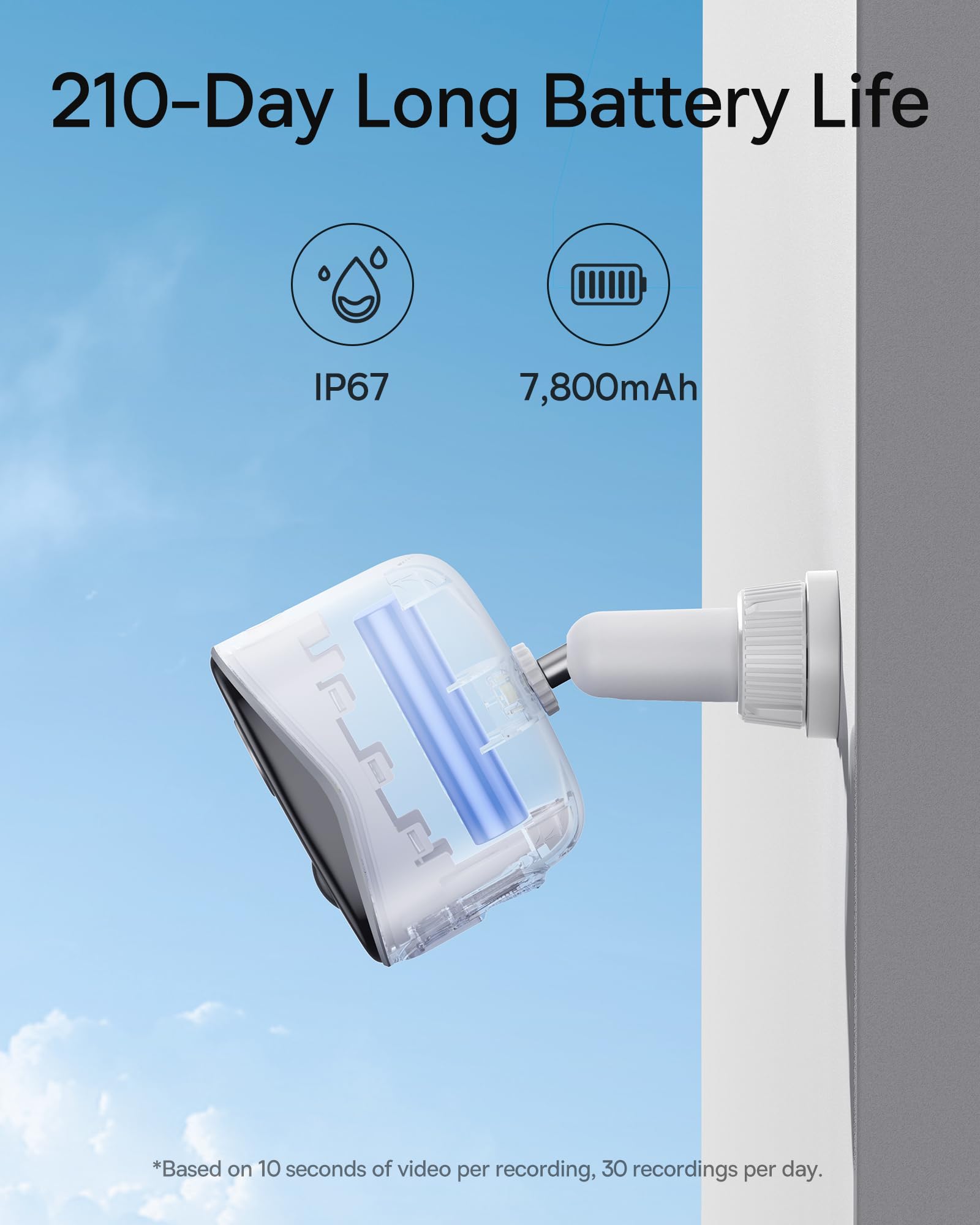 Baseus Wireless Cameras For Home Security, N1 2 Cam Kit With True 2K Clarity, No Monthly Fee, 16Tb Expandable Local Storage, 210 Day Battery Life, Spotlight & Alarm, Works With Alexa And Google Home