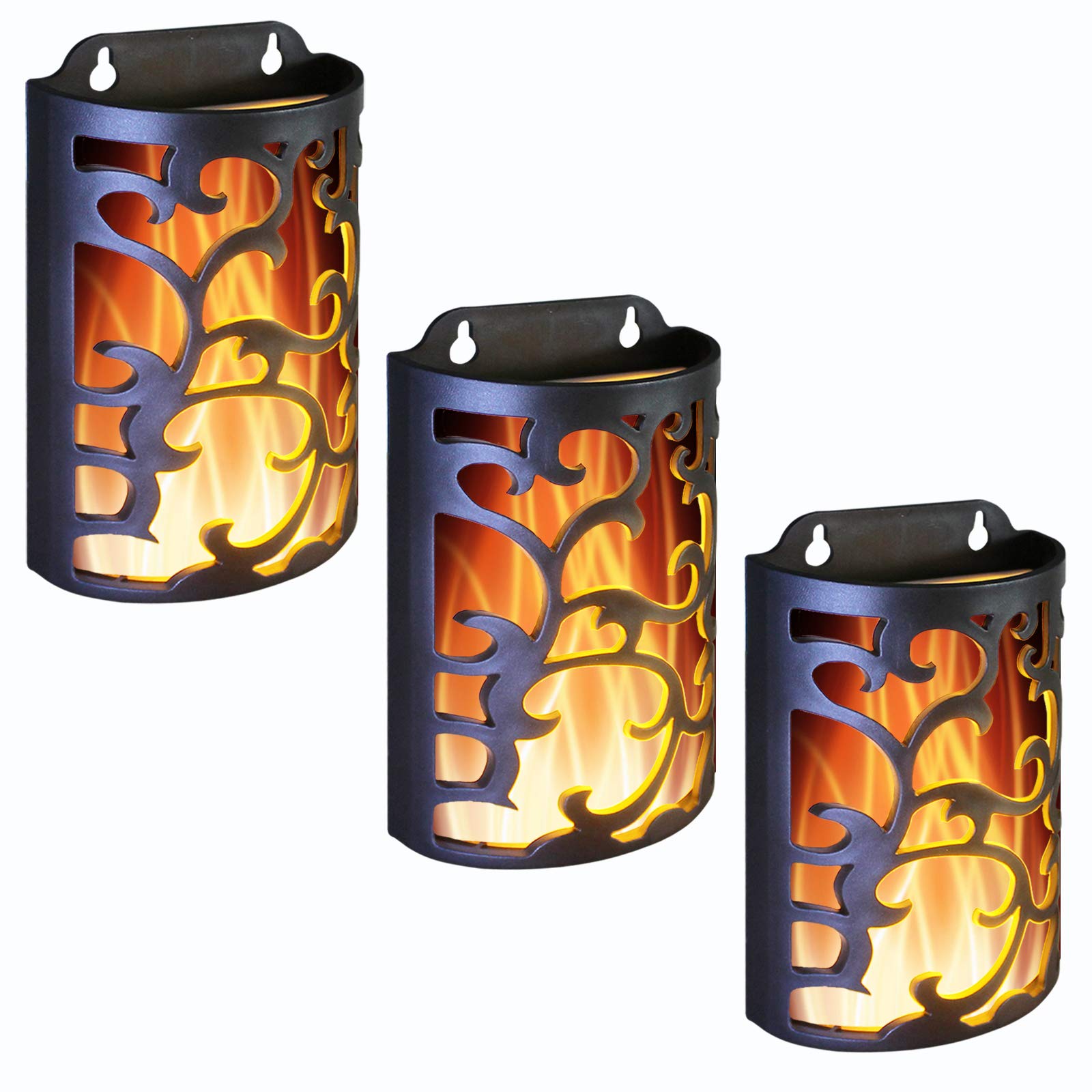Yucanucax Decorative Lanterns With Timer, Candle Light Flameless Candles Indoor/Outdoor Wall Sconces,Flickering Flames Wall Ligh
