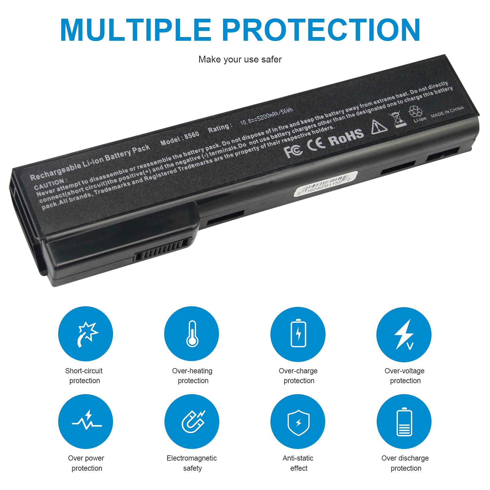 Futurebatt Laptop Battery For Hp Elitebook 8460P 8460W 8470P 8560P 8570P; Hp Probook 6360B 6460B 6465B 6470B 6560B 6565B 6570B N