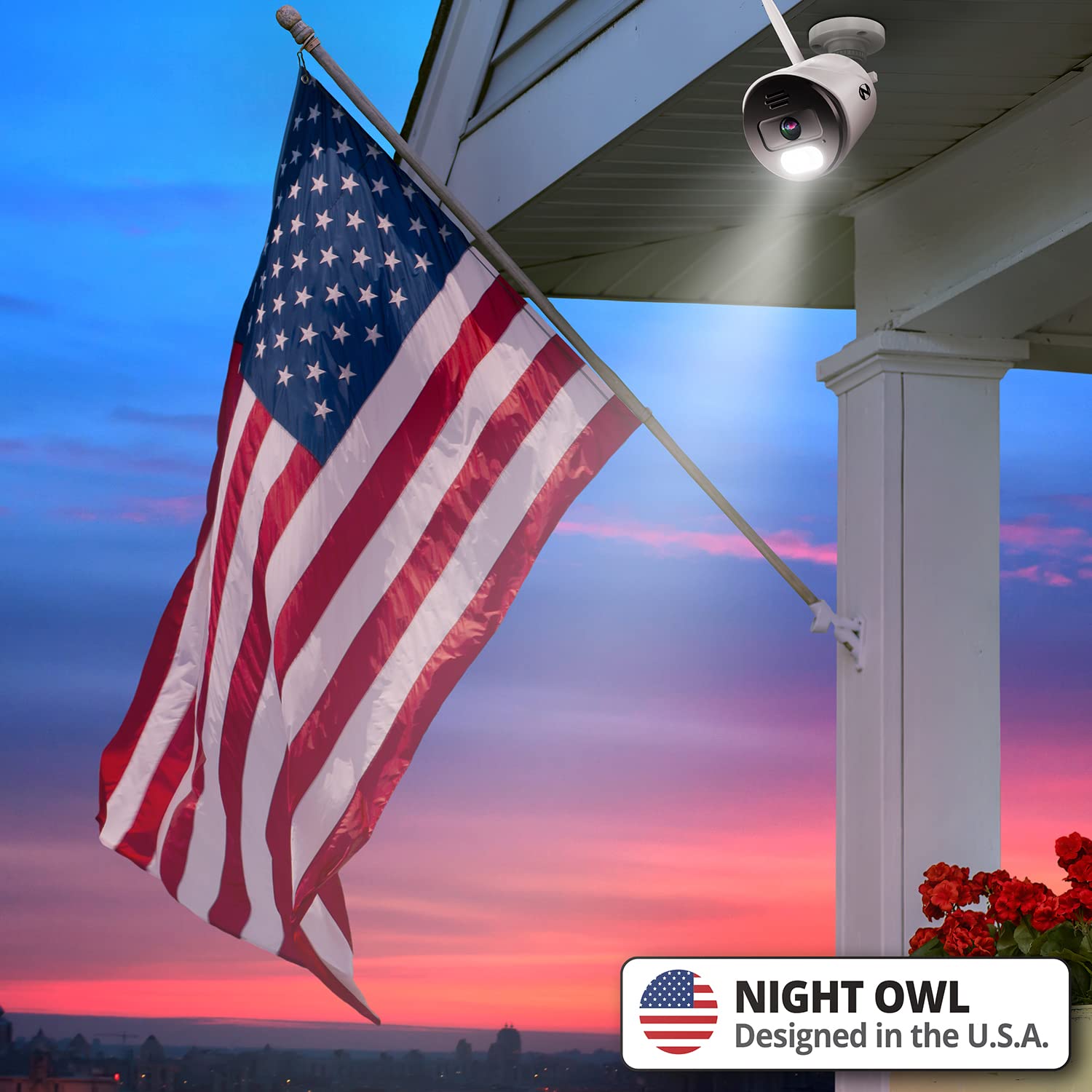 Night Owl Wi Fi Ip 4K Hd Indoor/Outdoor Dual Spotlight Camera With 2 Way Audio, Preset Voice Alerts & Built In Camera Siren, B09Lrktqkt