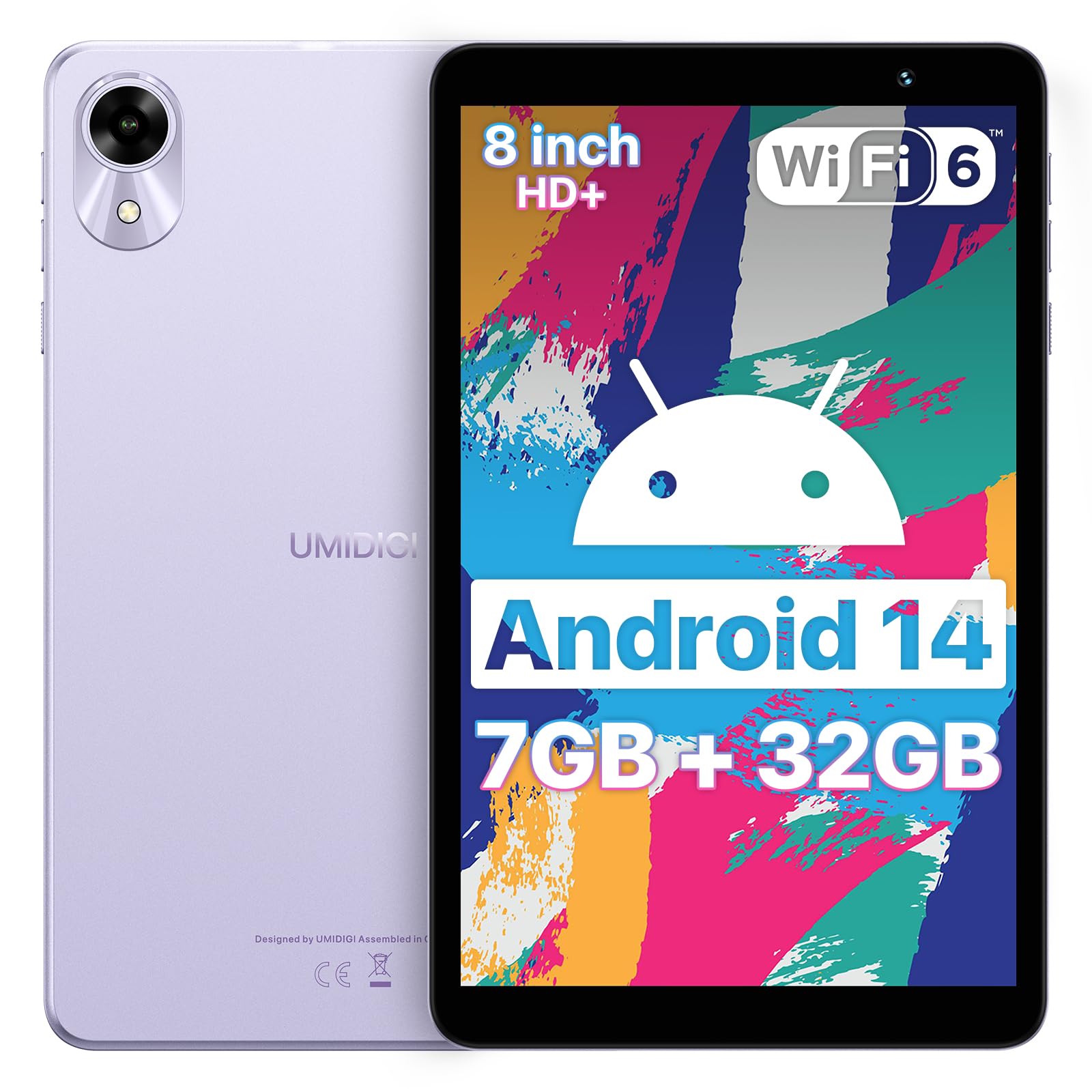 Umidigi G1 Tab Mini Android 14 New Tablet 2024, 7(3+4)Gb+32Gb 1Tb Expand, Wi Fi 6 Model, 8 Inch Tablet With Quad Core Processor Up To 2.0 Ghz, 5000Mah, Dual Camera, Bt, 1280*800 Hd Ips Touch Screen