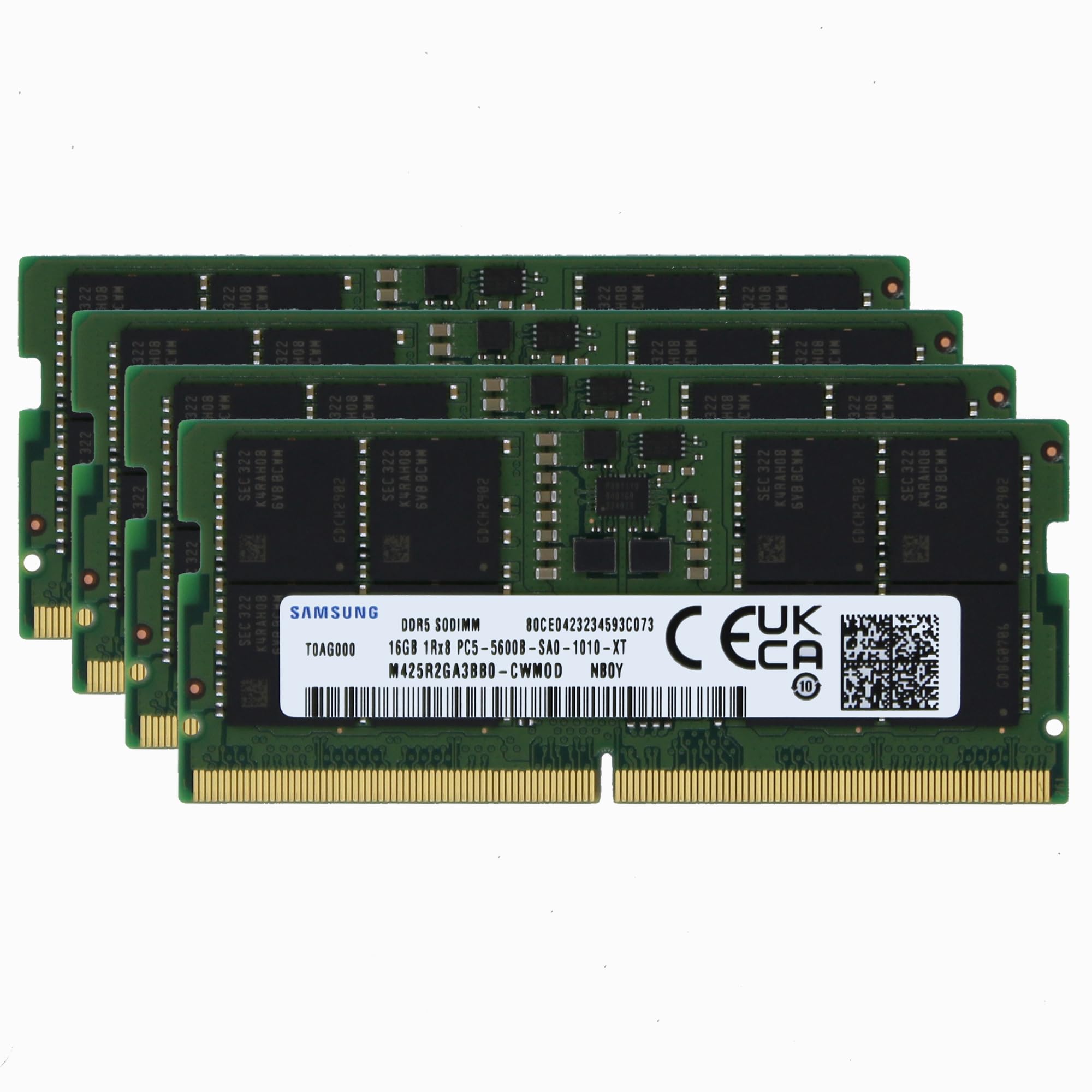Samsung 64Gb (4X16Gb) Ddr5 5600Mhz Pc5 44800 Sodimm 1Rx8 Cl46 1.1V M425R2Ga3Bb0 Cwm Notebook Laptop Ram Memory Module Upgrade Ad