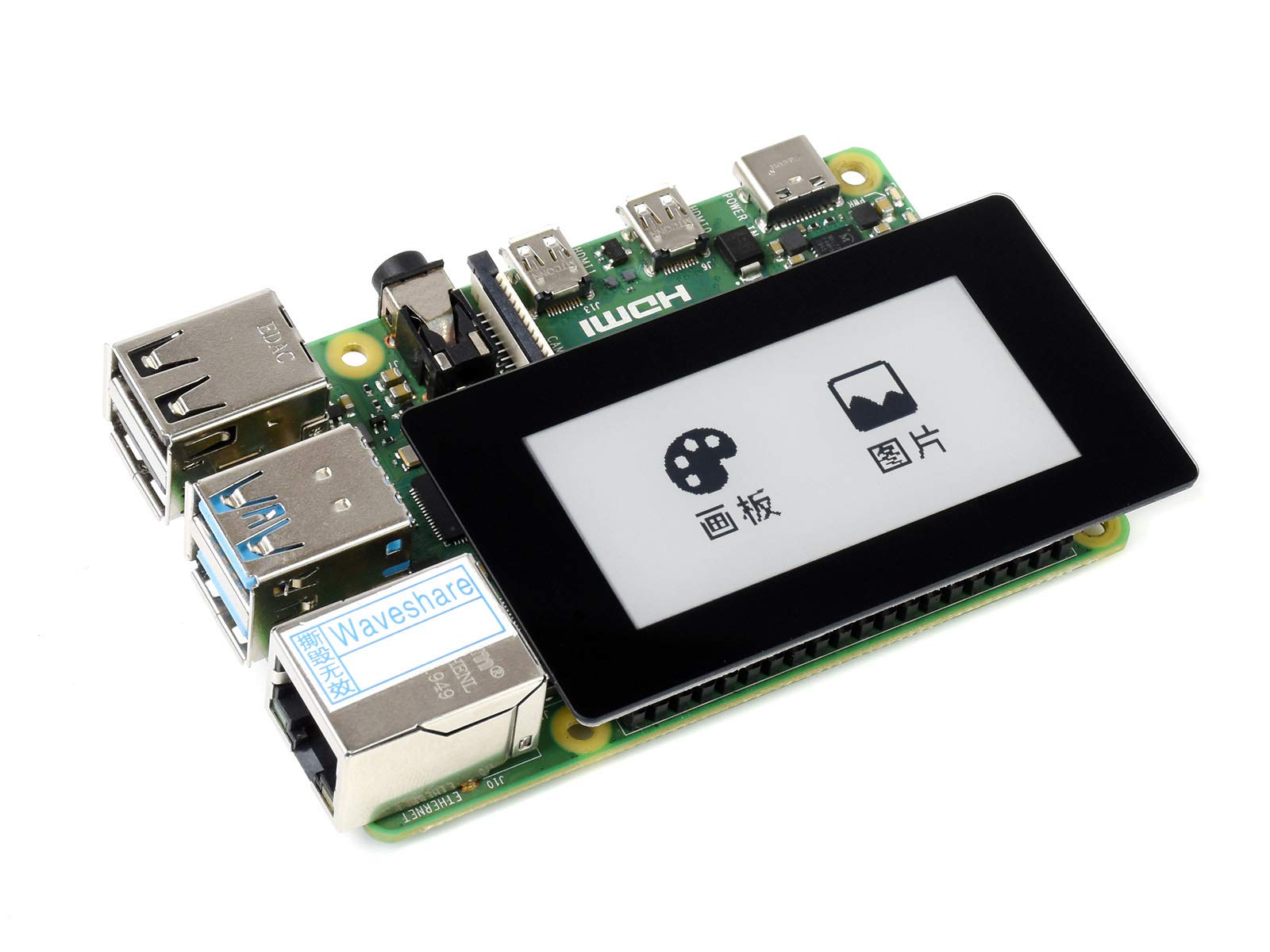 Waveshare 2.13Inch Touch E Paper Display For Raspberry Pi Zero 2 W/Raspberry Pi Zero/Pi Zero W/Pi Zero Wh, 250X122 Pixels E Ink