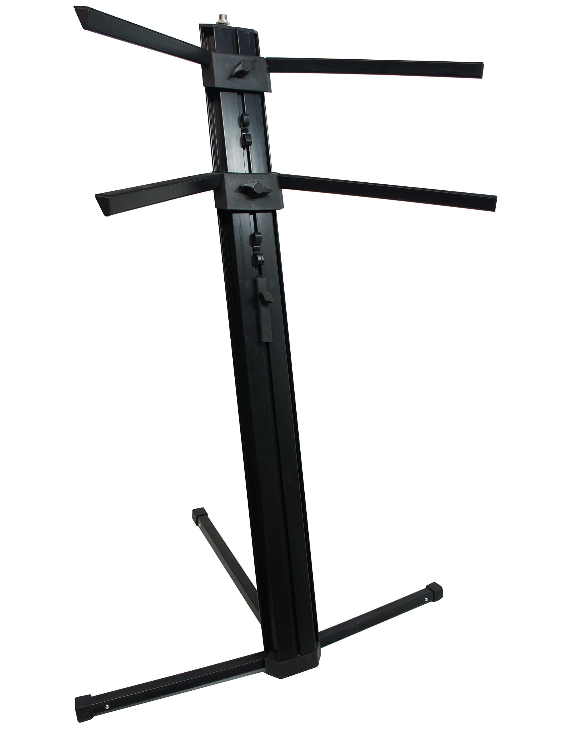 Harmony Audio Ha Keystand Professional 2 Tier Column Keyboard Stand With 5/8' Mic Mount Ver2.0
