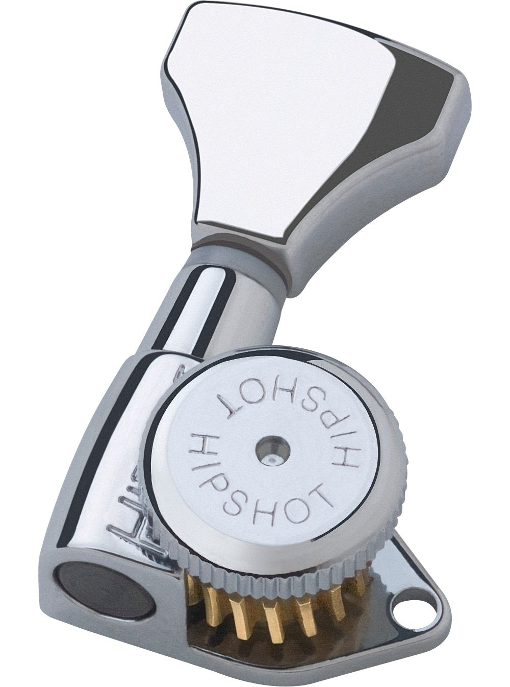 Hipshot 6Glo Grip Lock Locking Guitar Tuning Machines 3+3   Universal Mounting Plate Ump Included   Chrome