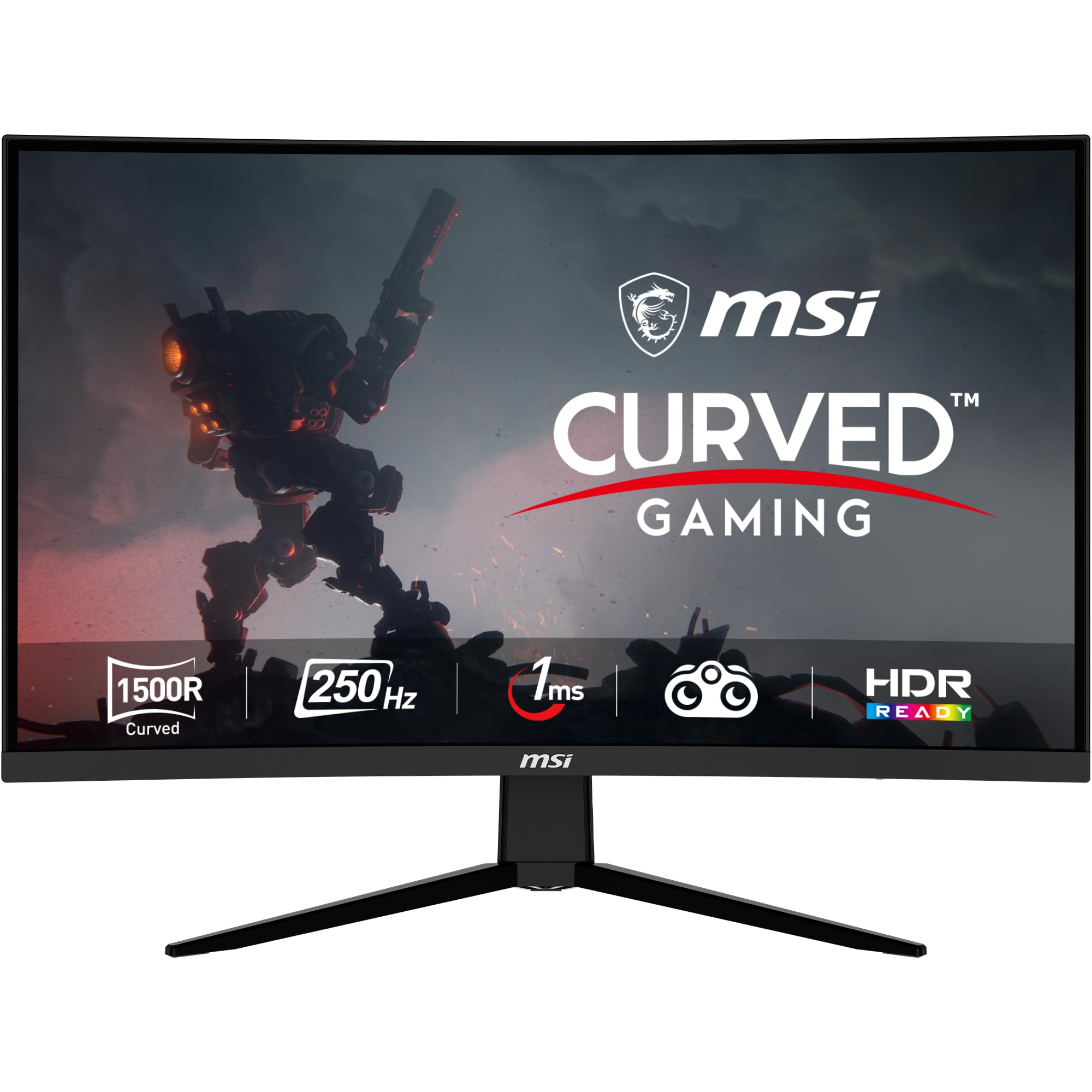 Msi G32C4X, 32 '' Gaming Monitor, 1920 X 1080 (Fhd) Curved Gaming Monitor, 1 Ms, 250Hz, Freesync, 1500R, Hdmi, Displayport, Tilt