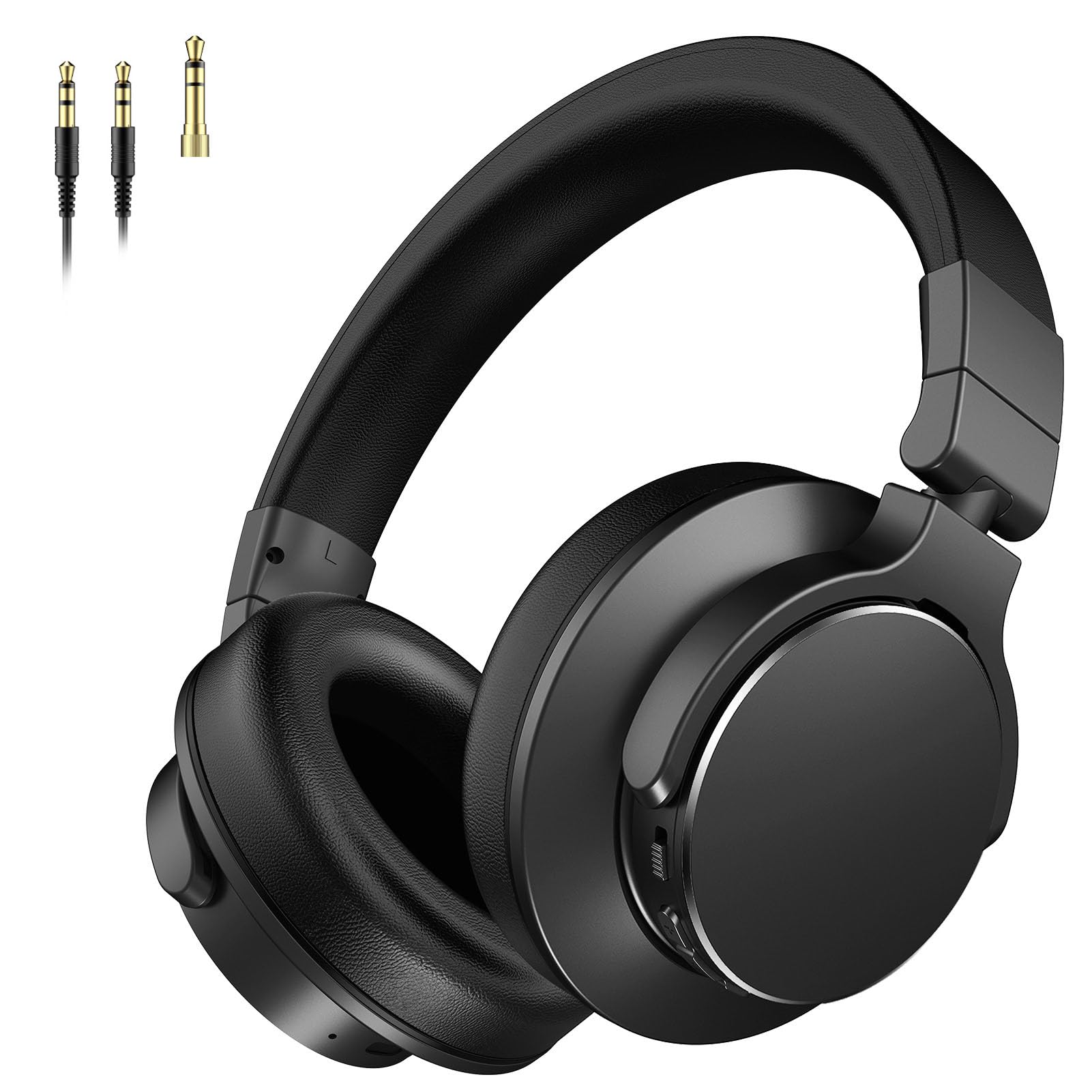 Bluetooth Headphones Over Ear, Bluetooth 5.4, 100H Playtime, Headphones Wireless with Mic, 1/4 to 3.5mm Wired Audio Jack for Stu