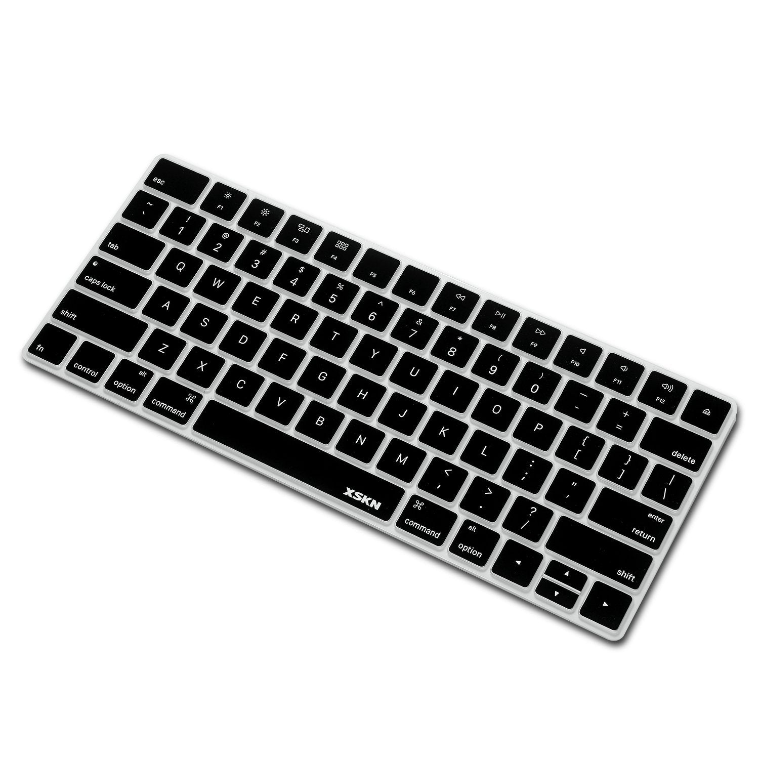 Xskn Ultra Thin English Language Silicone Keyboard Cover Skin For Magic Keyboard 2015 Version A1644, Us Layout (Black)