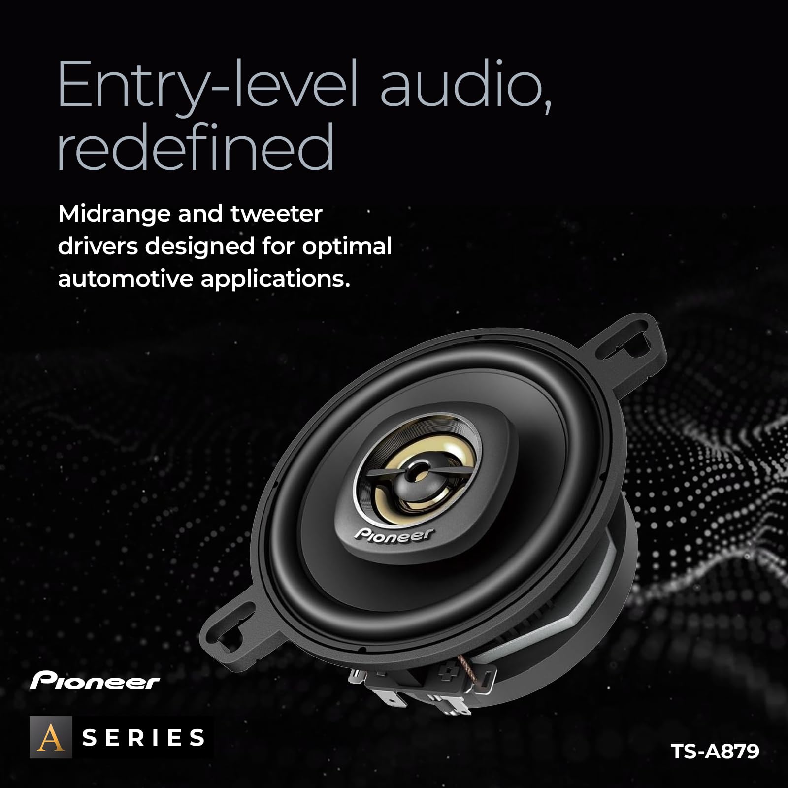 Pioneer A-Series Plus Ts-A879 3.5    2-Way Speakers (Pair) - 100W Max, Balanced Sound + Smooth Treble, Great Stock Replacement,